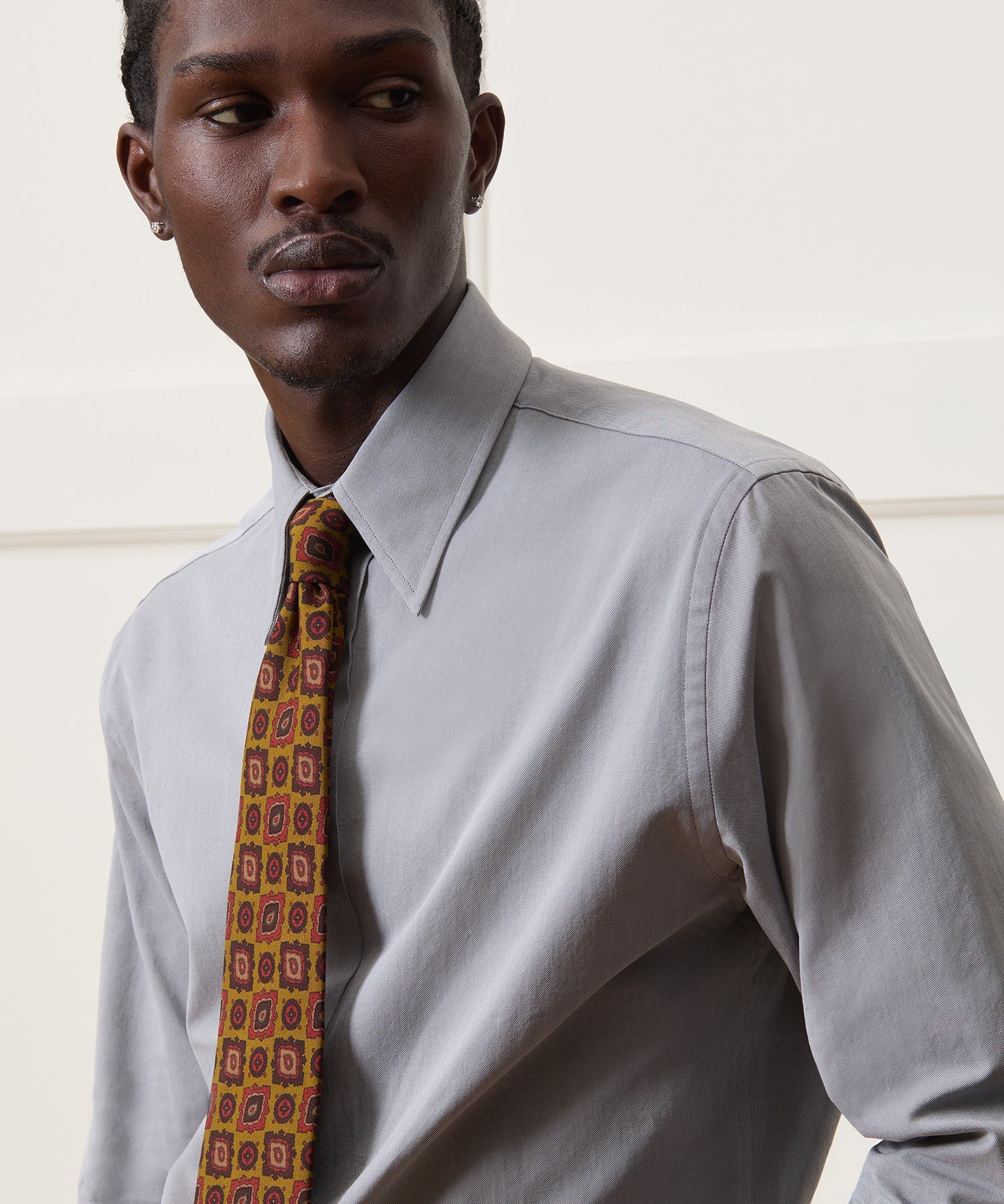 Italian Wool-Silk Medallion Tie