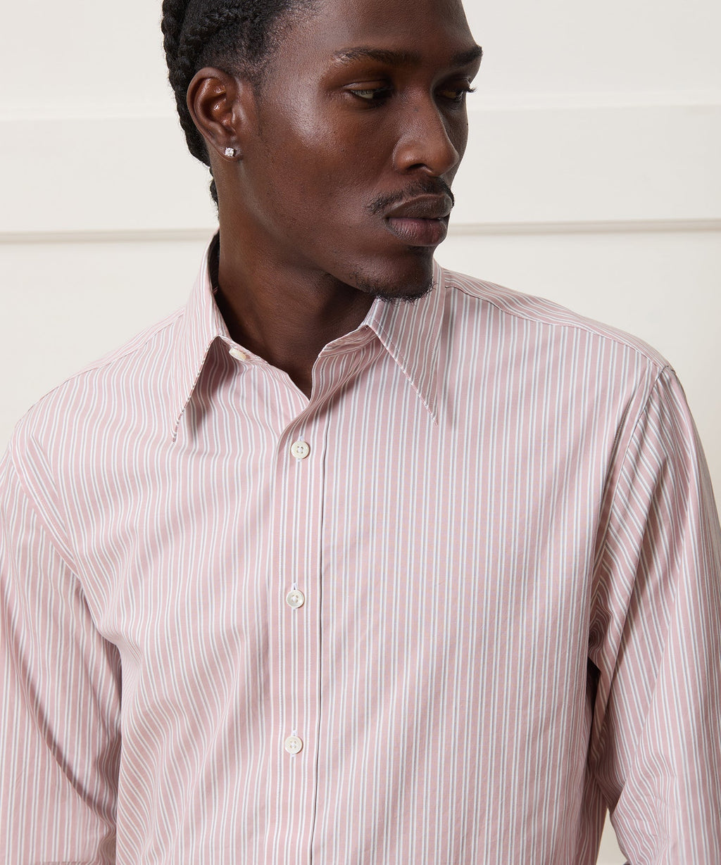 Poplin Long Point Collar Dress Shirt