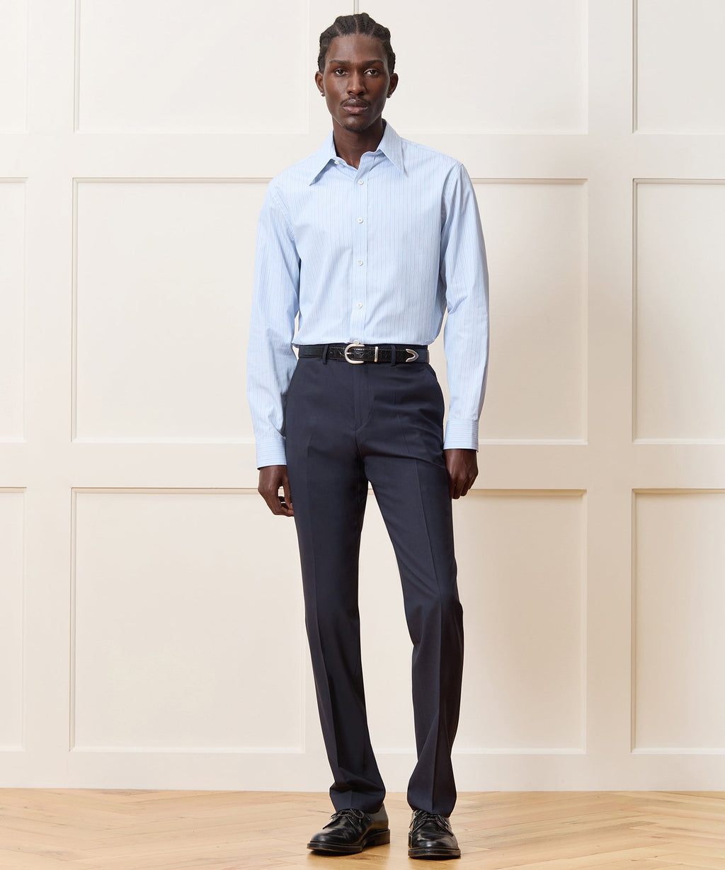 Poplin Long Point Collar Dress Shirt