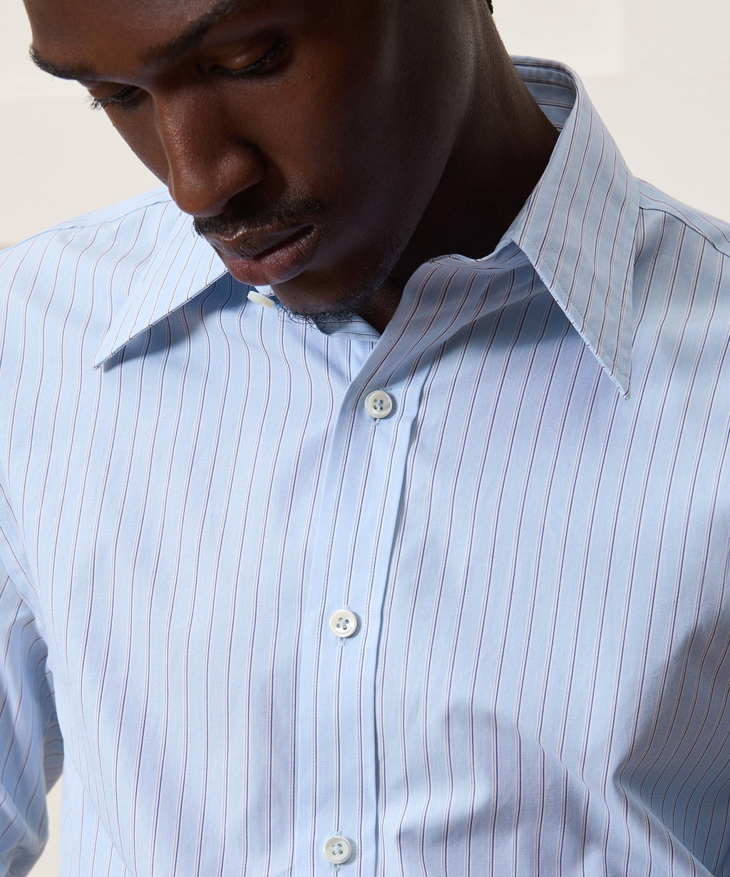 Poplin Long Point Collar Dress Shirt