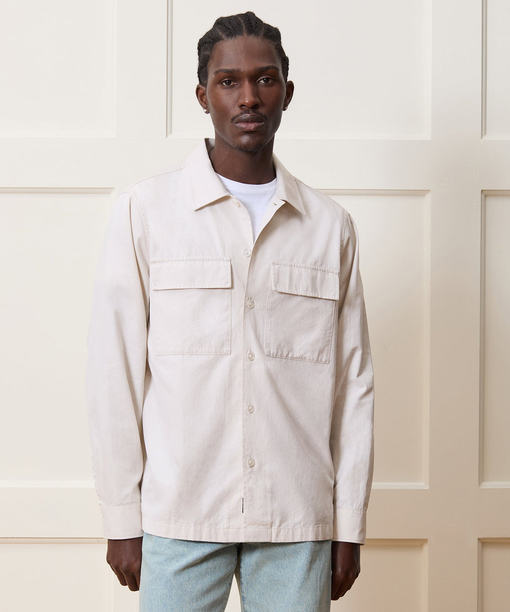 Relaxed Twill CPO Overshirt