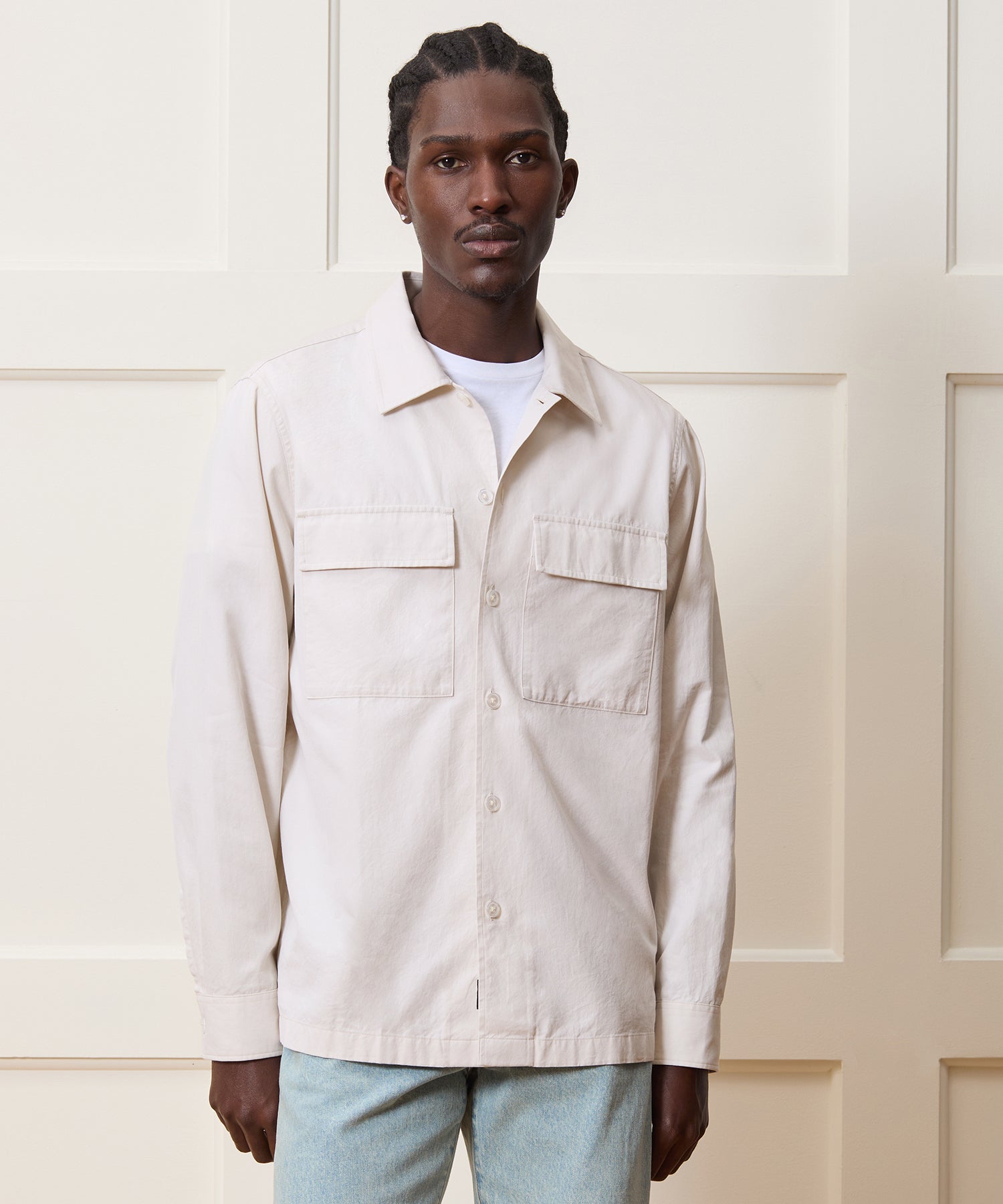 Relaxed Twill CPO Overshirt