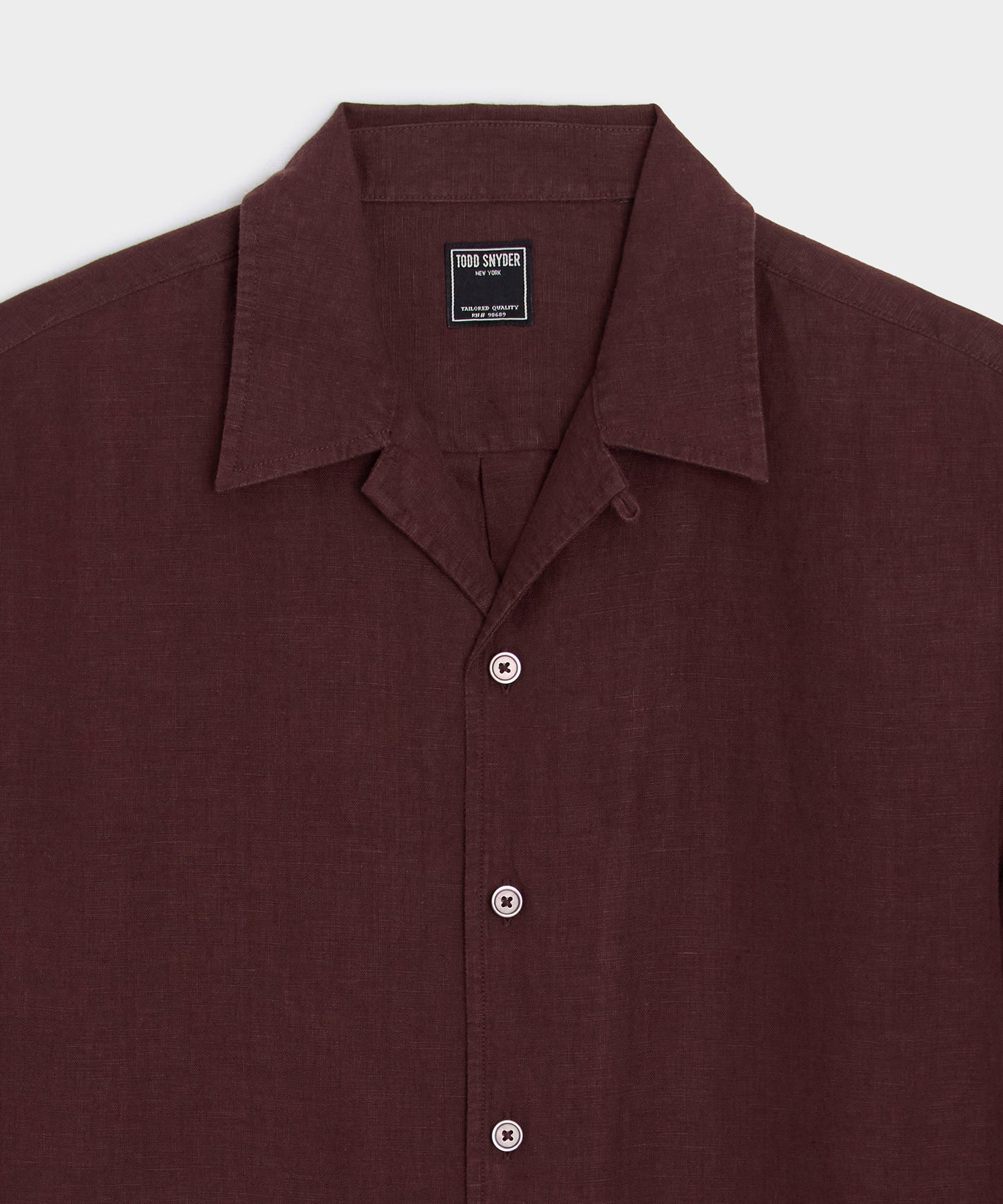 Cropped Sea Soft Irish Linen Camp Collar Shirt