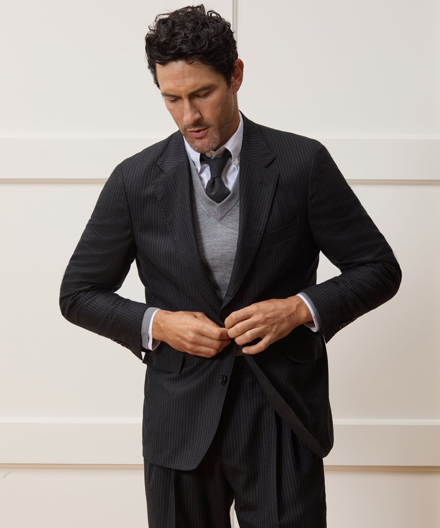 Italian Flannel Pinstripe Wythe Jacket