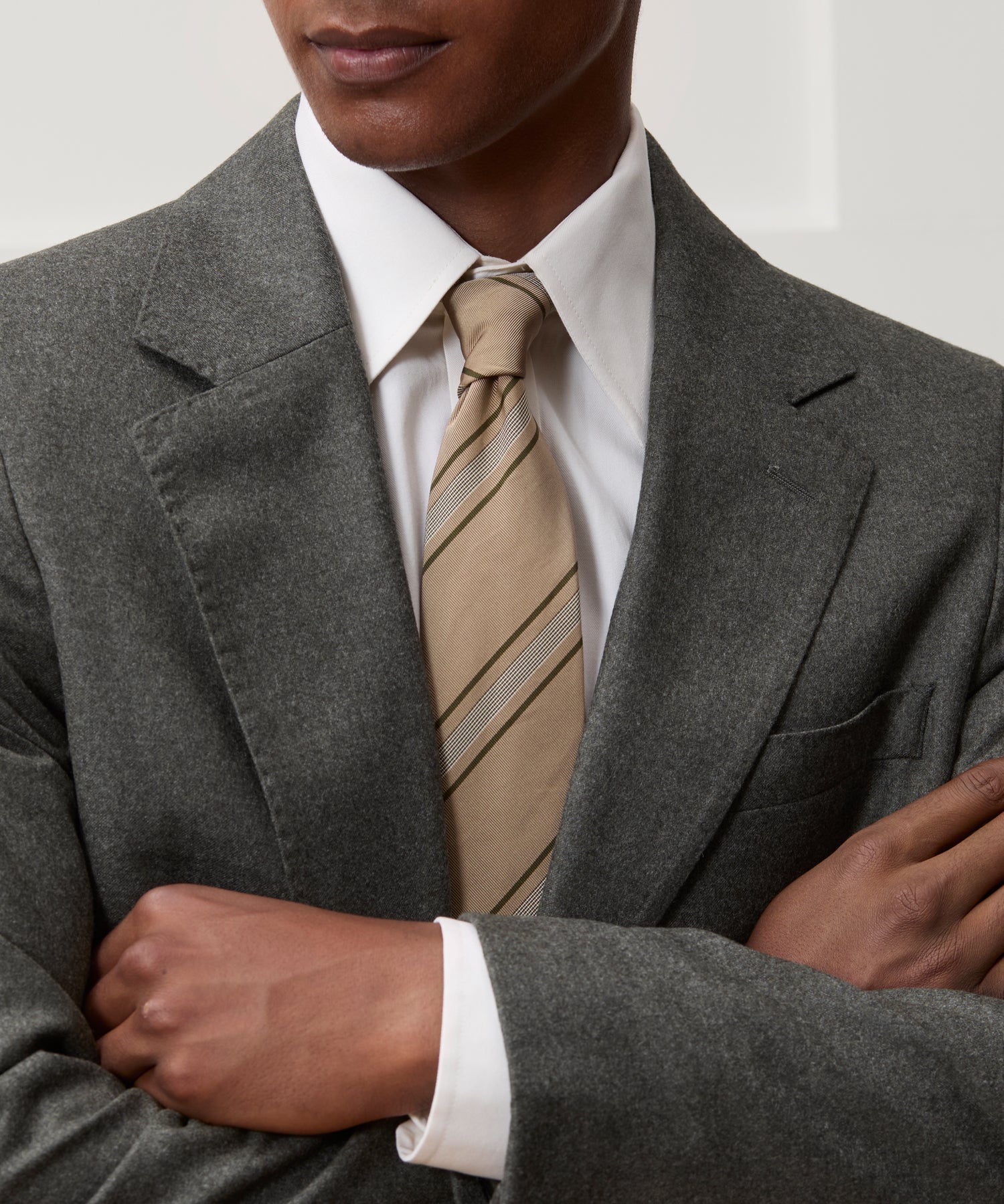 Italian Silk-Cotton Stripe Tie