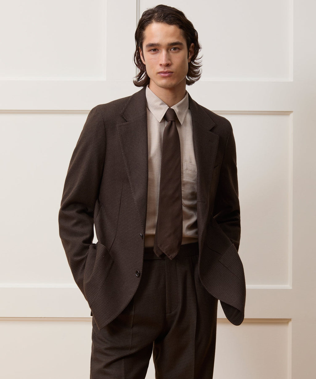 Italian Flannel Houndstooth Madison Jacket