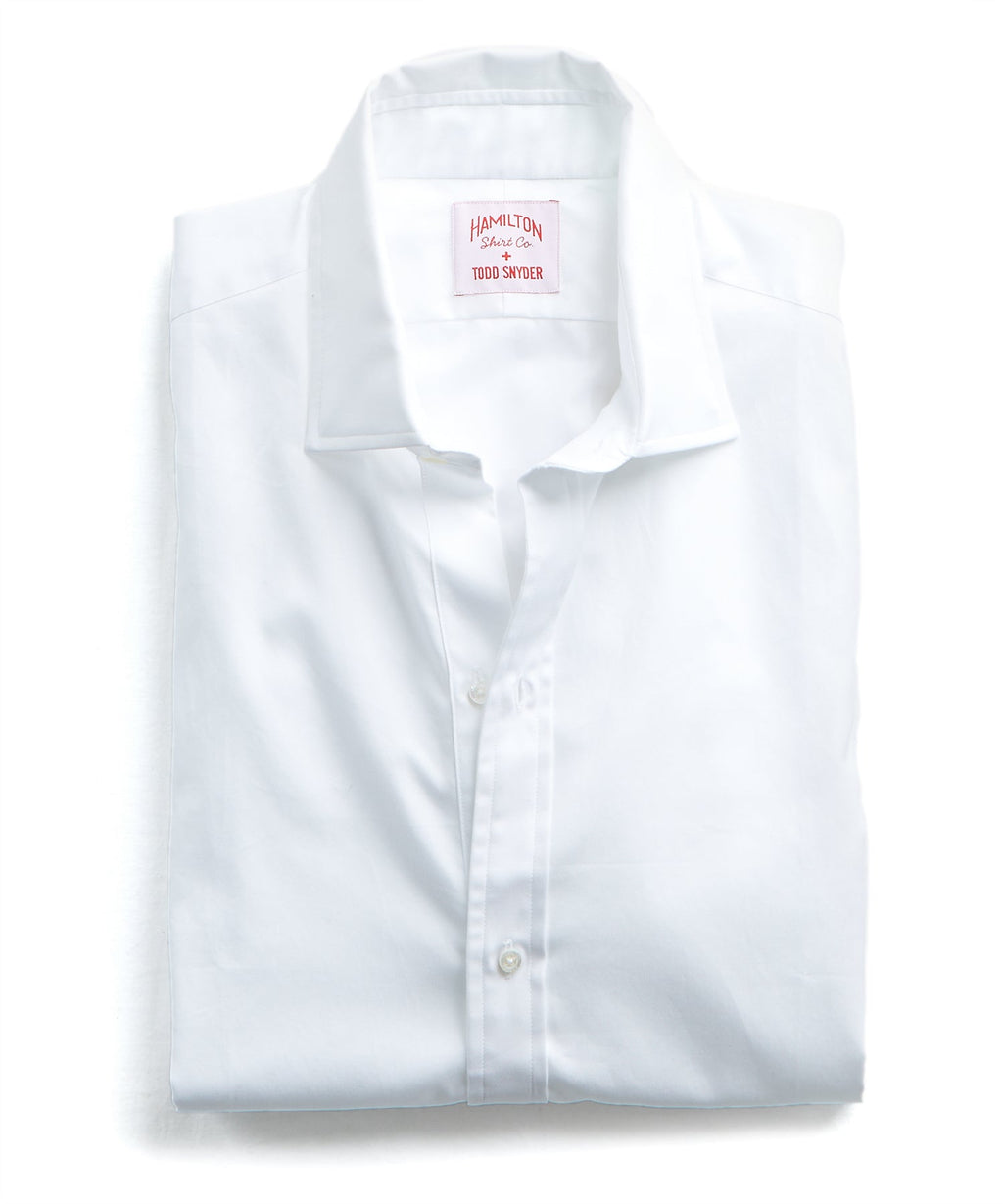 Hamilton + Todd Snyder Tuxedo Shirt with French Cuff in White