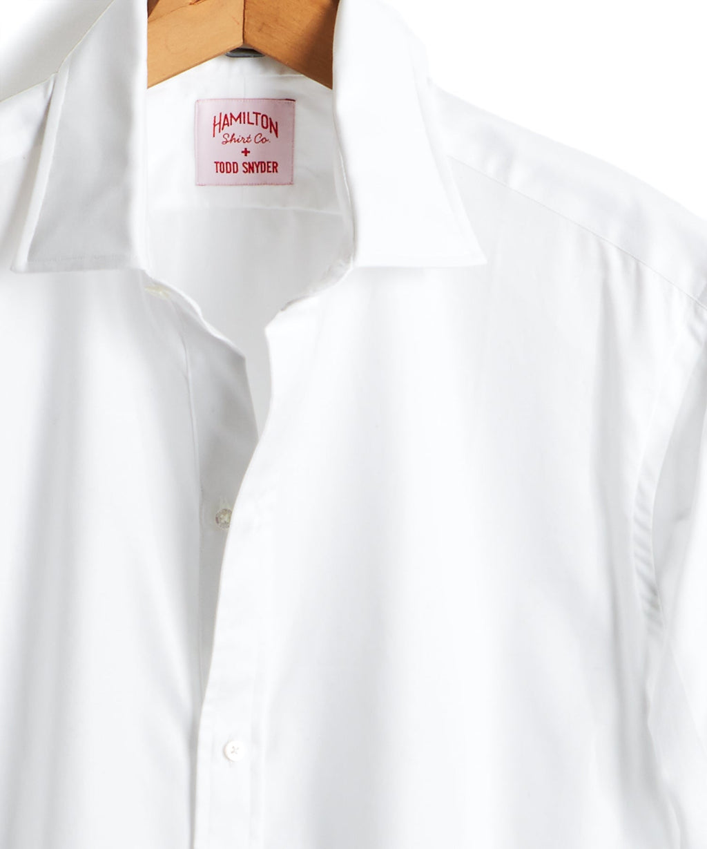 Hamilton + Todd Snyder Tuxedo Shirt with French Cuff in White