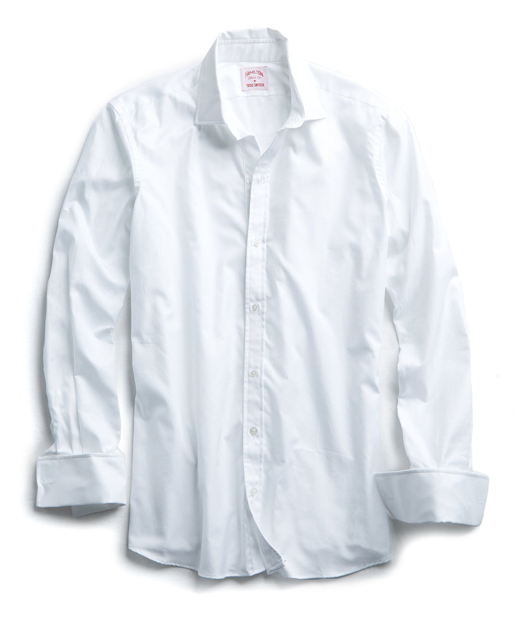 Hamilton + Todd Snyder Tuxedo Shirt with French Cuff in White