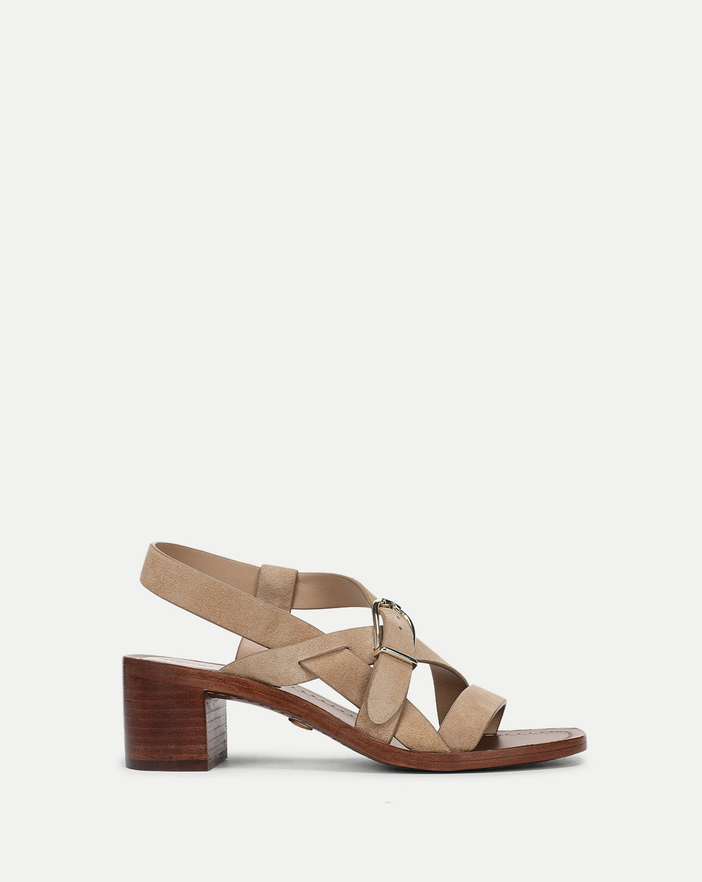 Etta Suede Mid-Heel Sandal