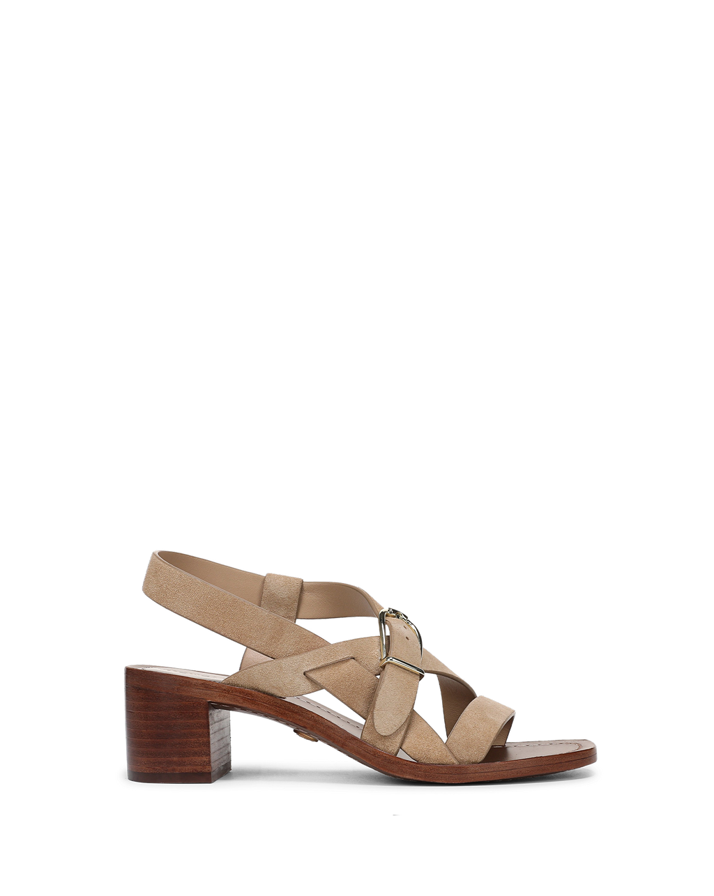 Etta Suede Mid-Heel Sandal