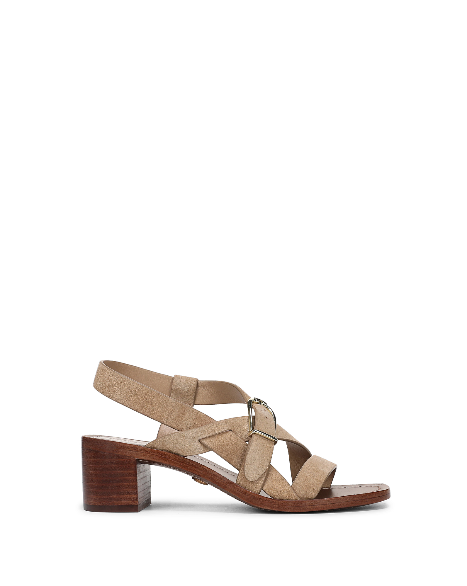 Etta Suede Mid-Heel Sandal