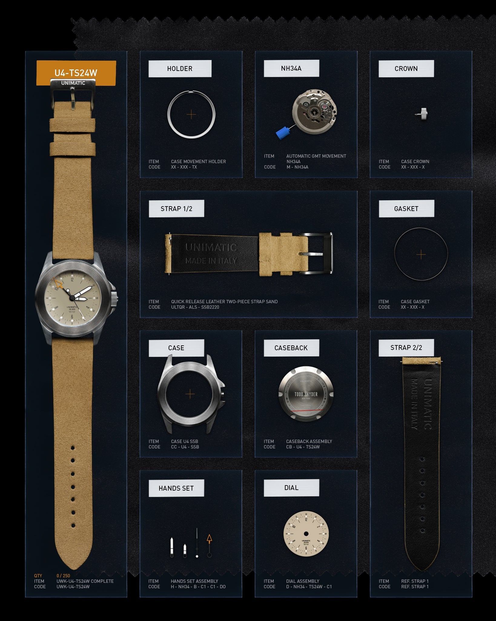 Todd Snyder X UNIMATIC Modello Quattro U4 GMT Watch