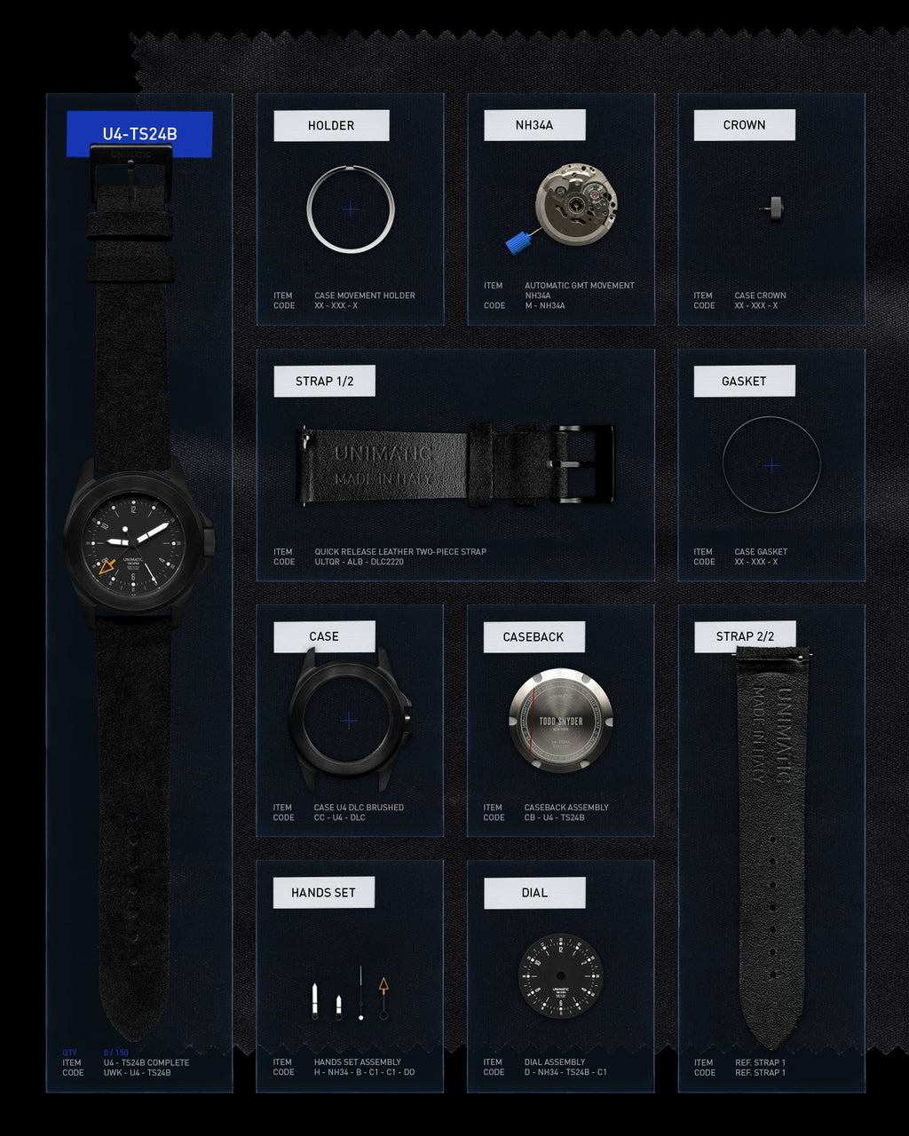 Todd Snyder X UNIMATIC Modello Quattro U4 GMT Watch