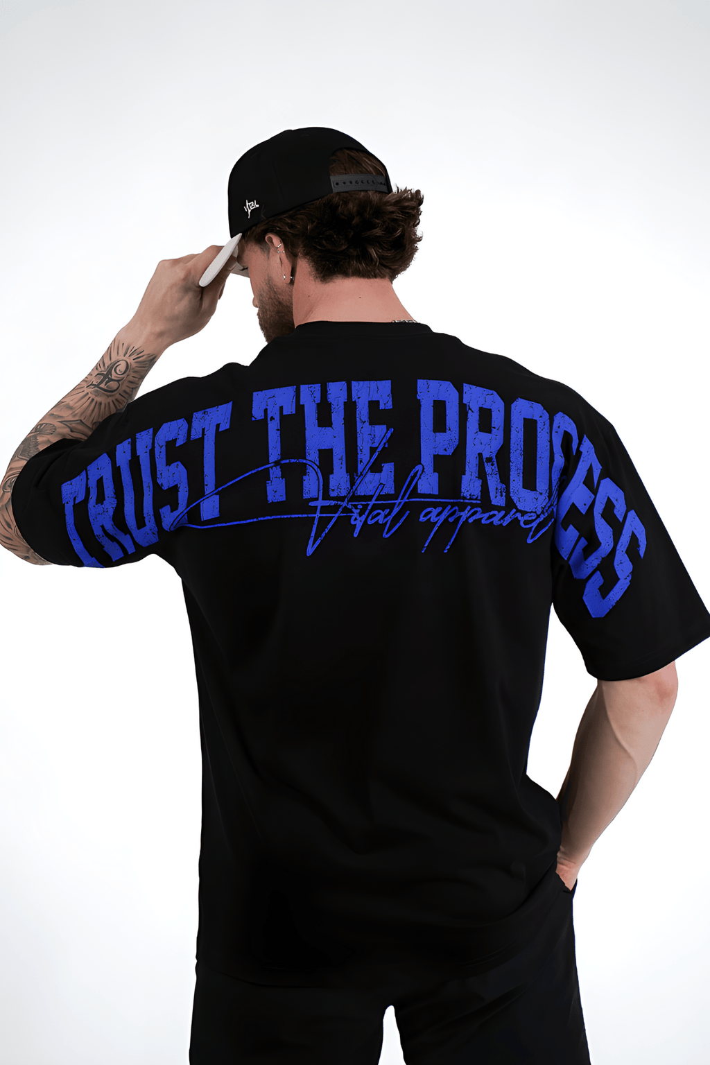 Oversized Pump Cover T-Shirt - TTP Distressed Blue