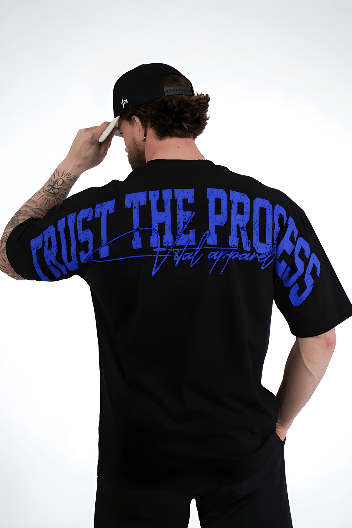 Oversized Pump Cover T-Shirt - TTP Distressed Blue