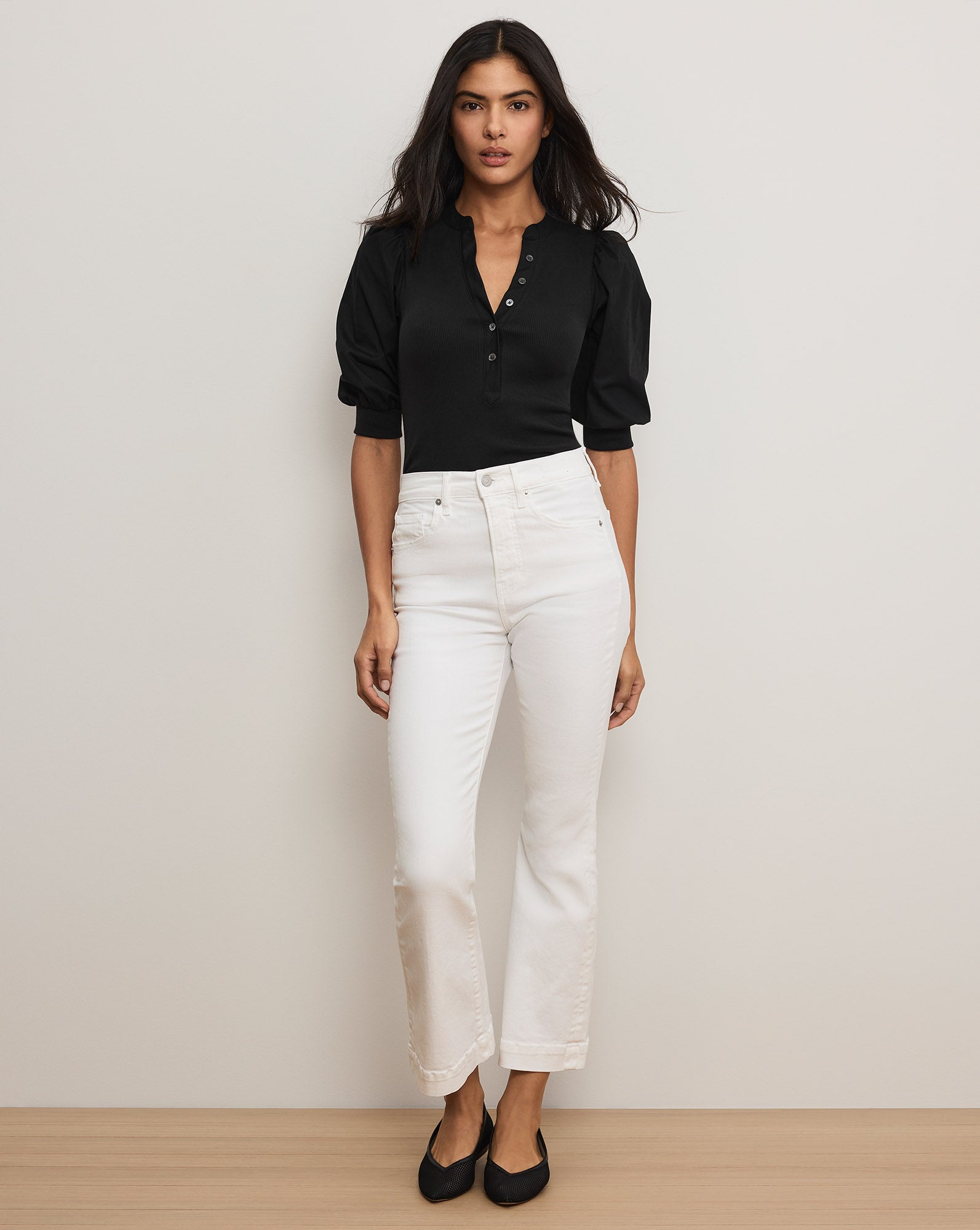 Coralee Puff-Sleeve Top