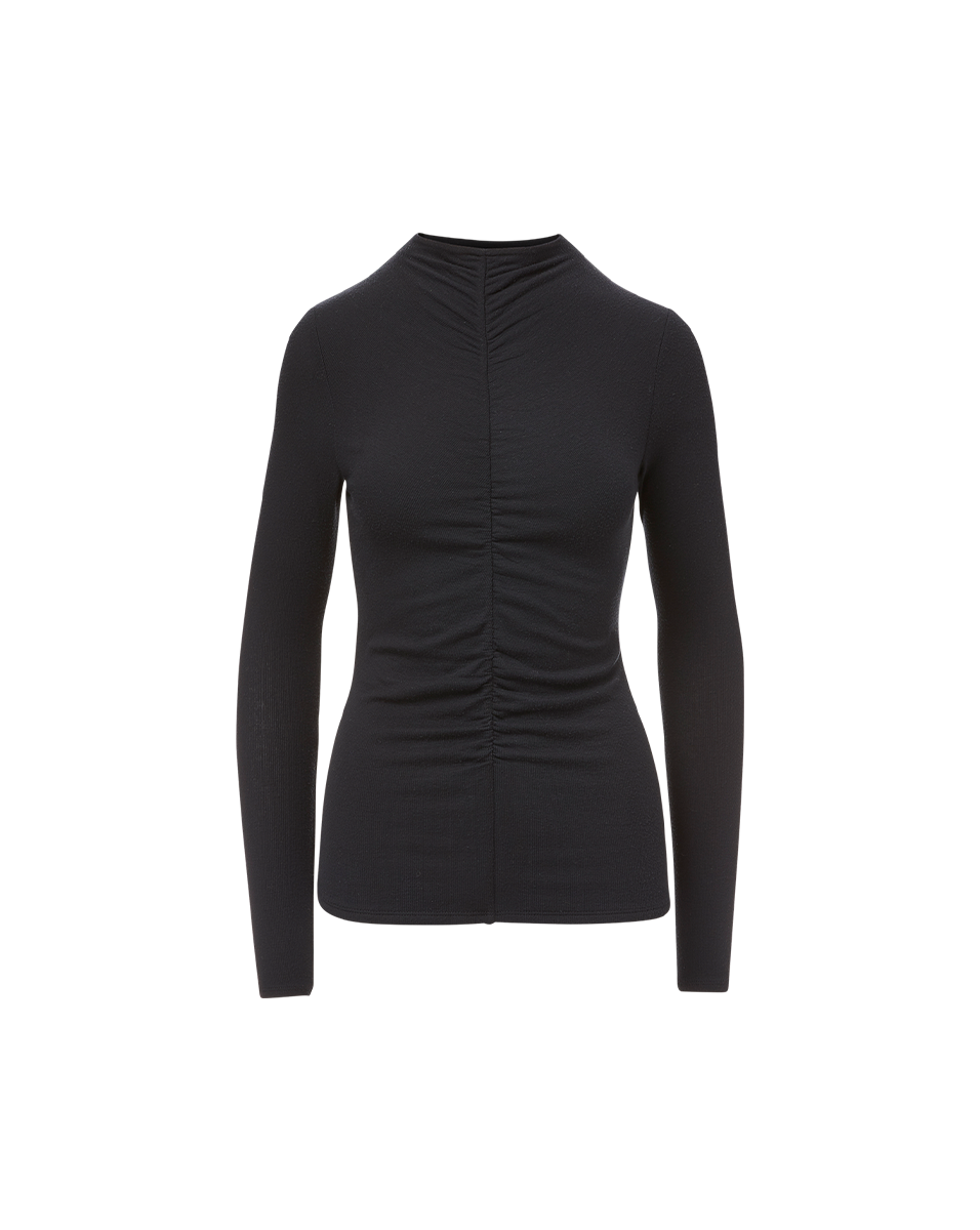 Theresa Ruched Turtleneck