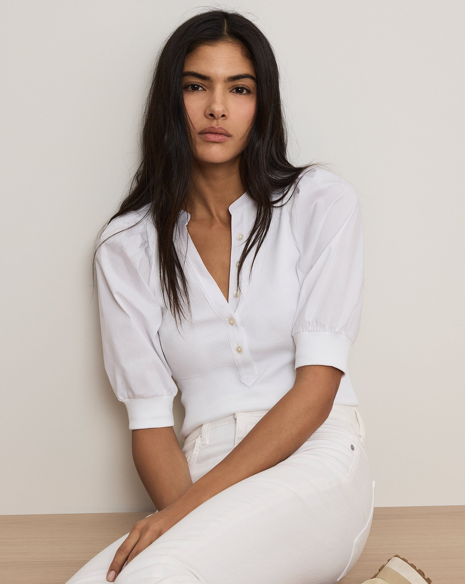 Coralee Puff-Sleeve Top
