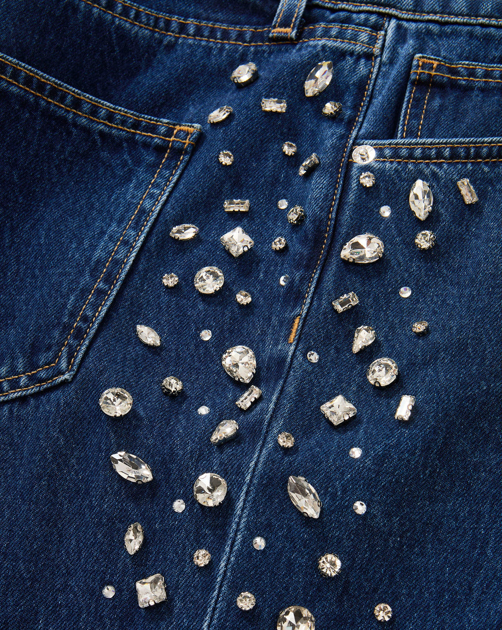 Kasey Embellished Wide-Leg Jean