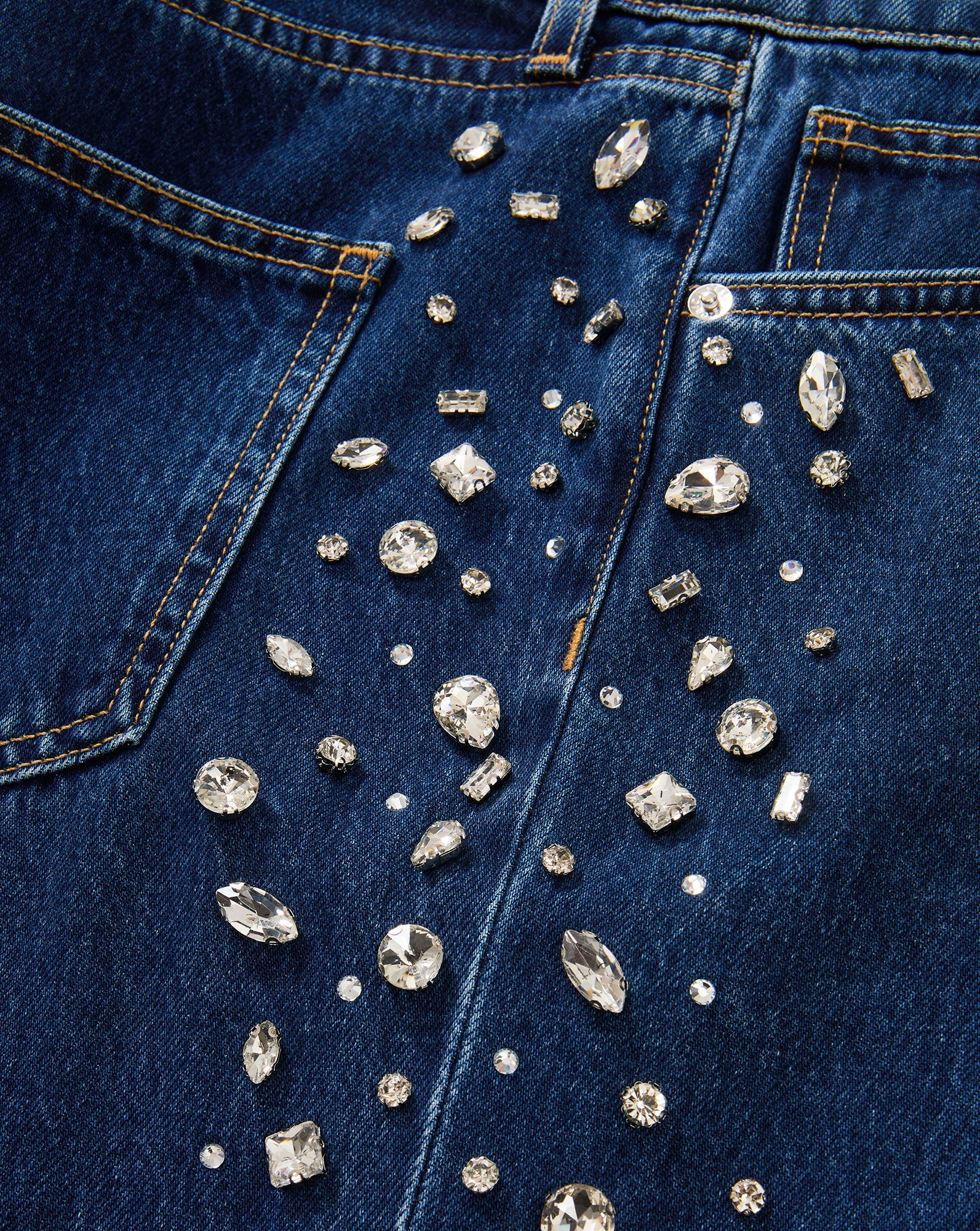Kasey Embellished Wide-Leg Jean