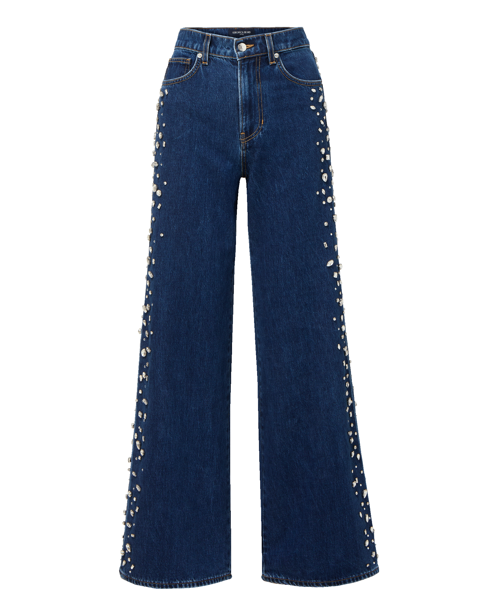 Kasey Embellished Wide-Leg Jean