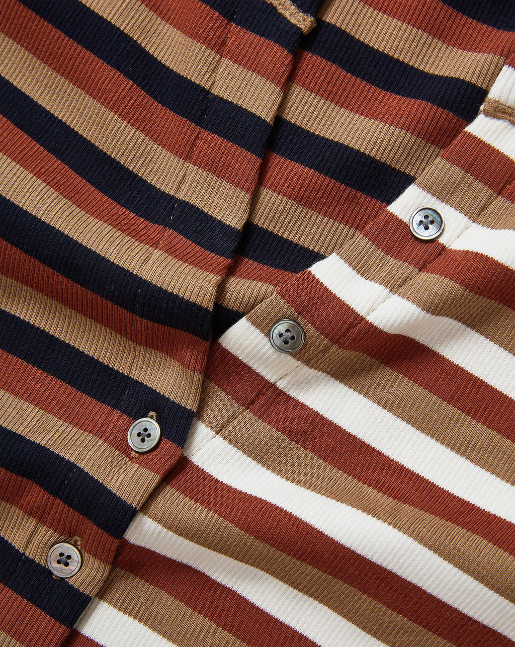 Dilia Striped Button-Down T-Shirt