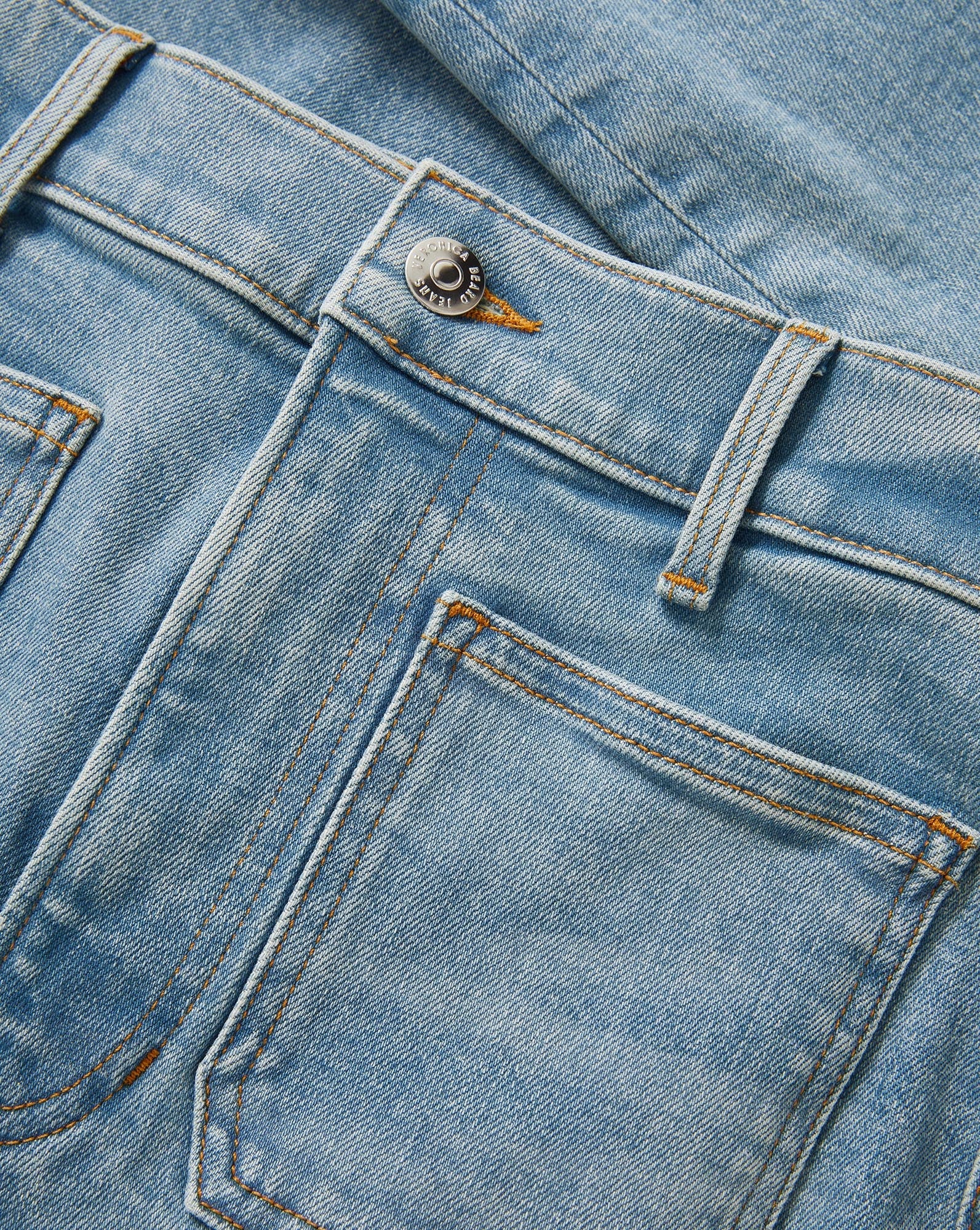 Beverly Patch-Pocket Skinny-Flare Jean