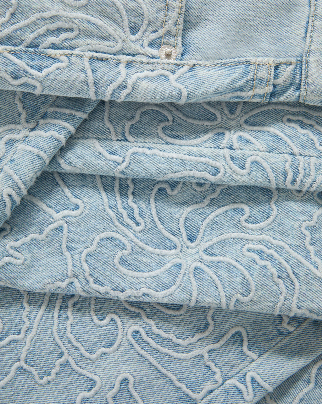 Taylor Embroidered Wide-Leg Jean