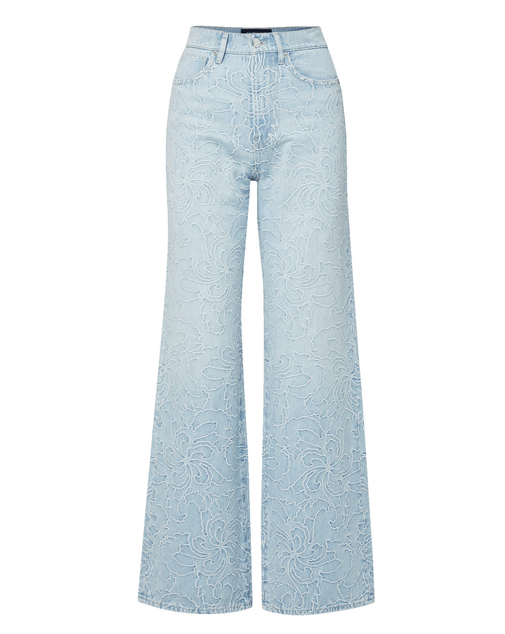 Taylor Embroidered Wide-Leg Jean