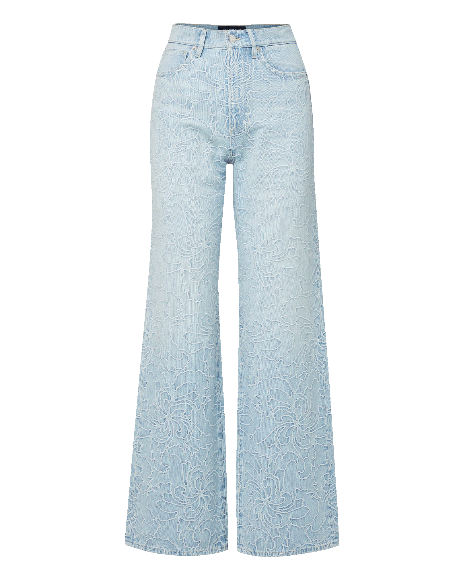 Taylor Embroidered Wide-Leg Jean