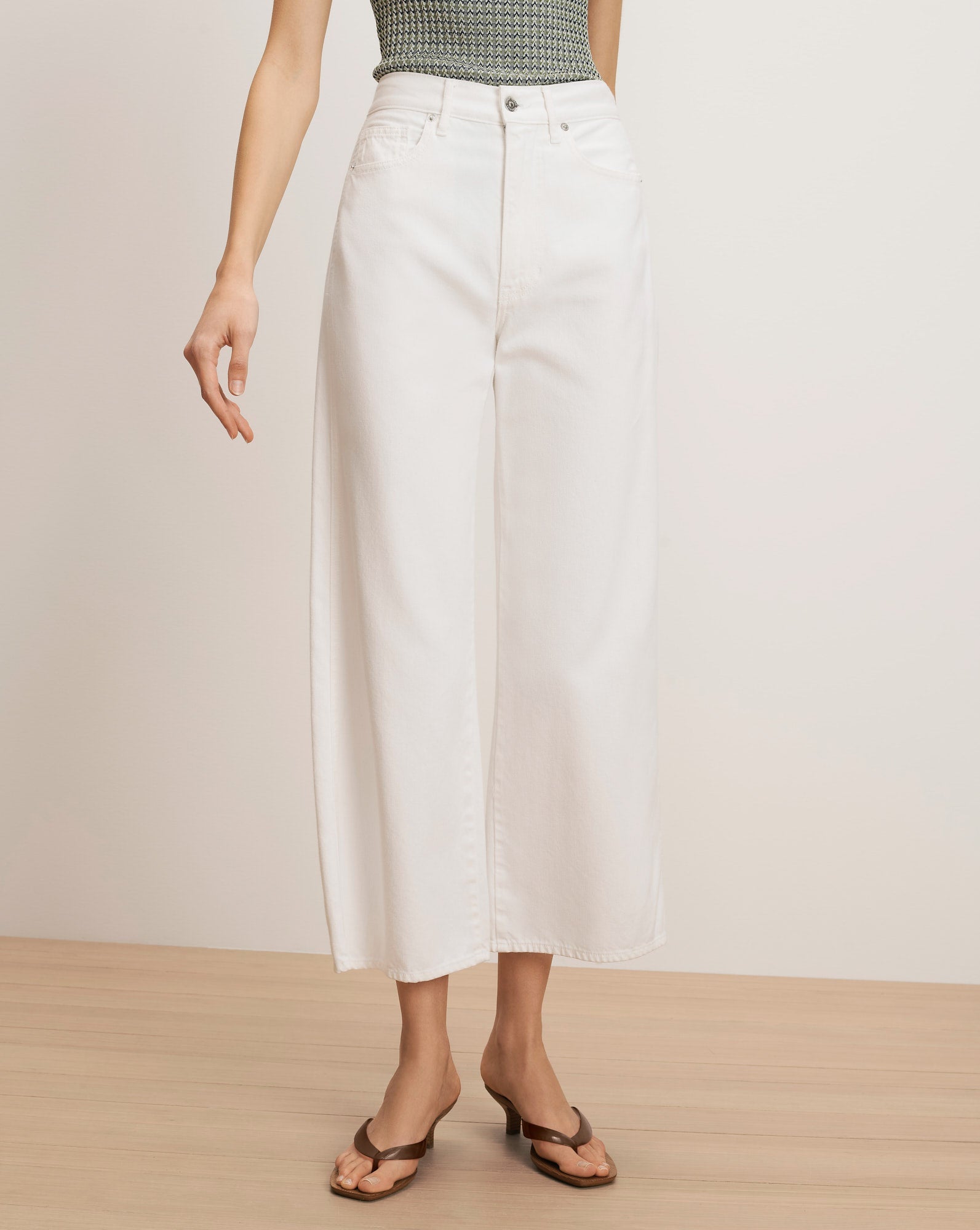 Taylor Cropped Wide-Leg Jean