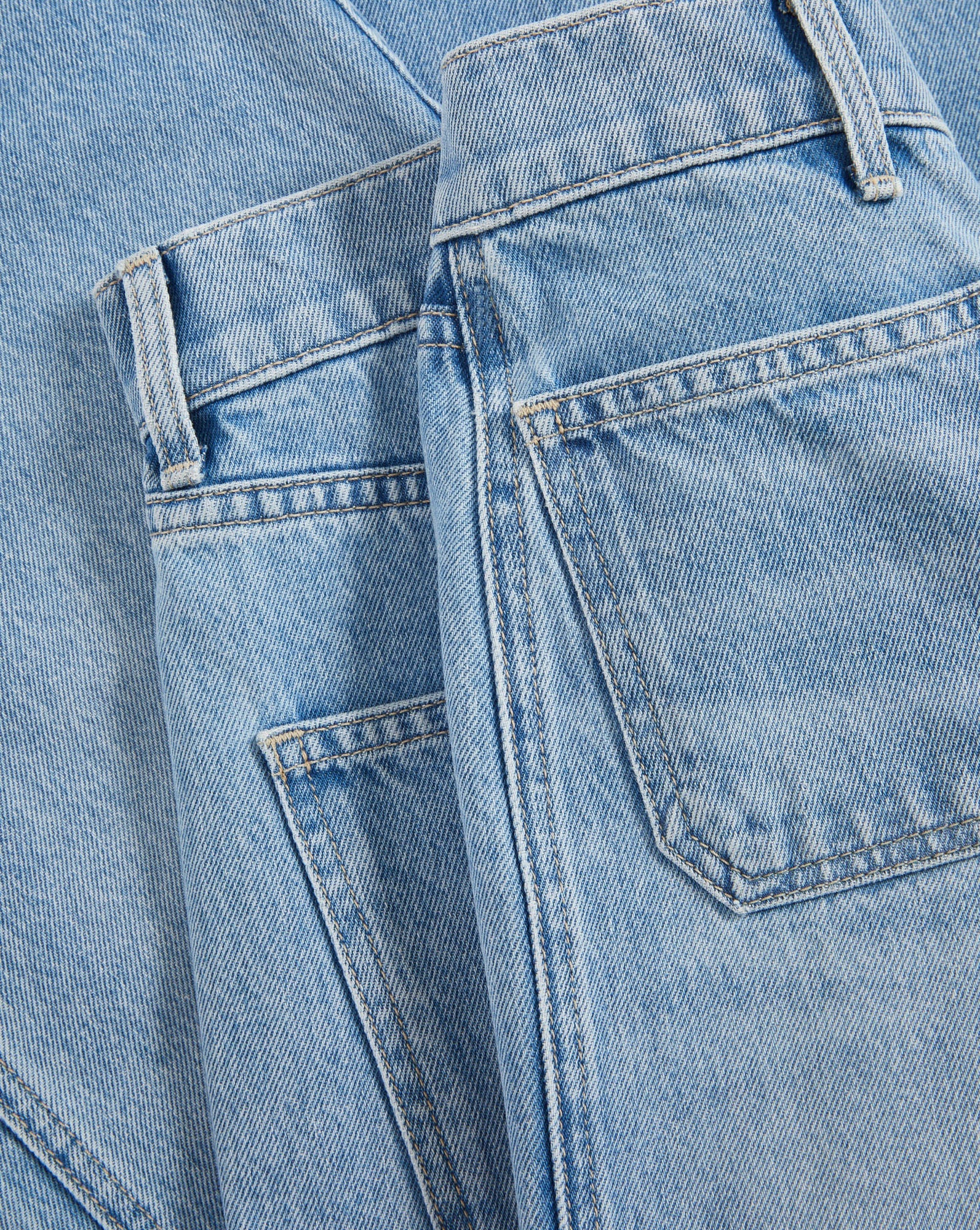 Taylor Cropped Patch-Pocket Wide-Leg Jean
