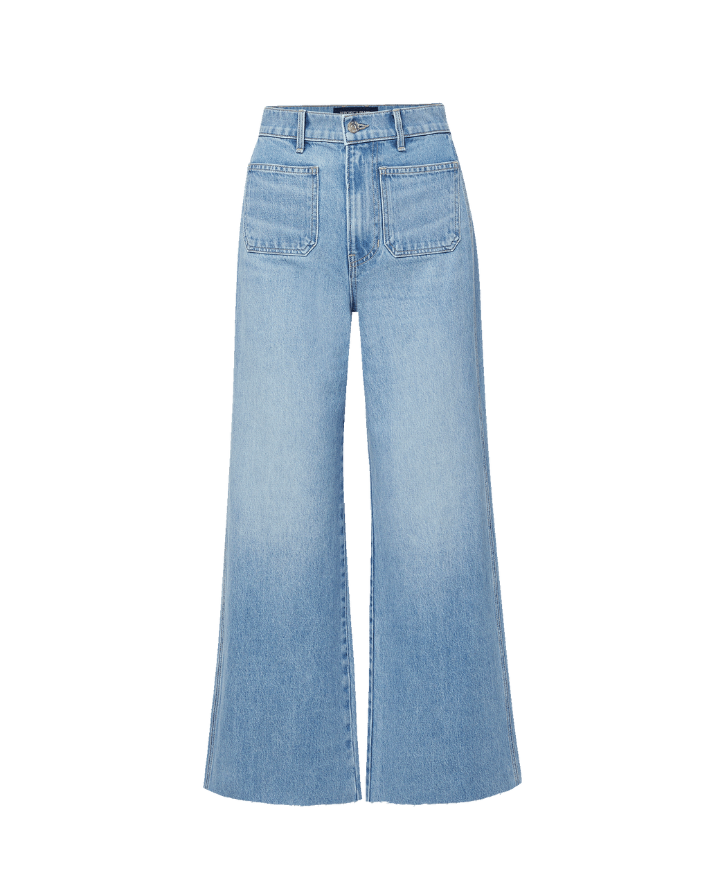 Taylor Cropped Patch-Pocket Wide-Leg Jean
