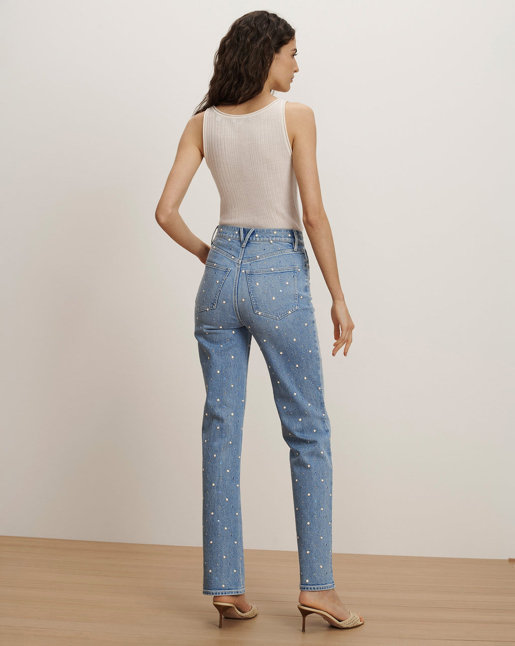 Dylan Embellished Straight-Leg Jean