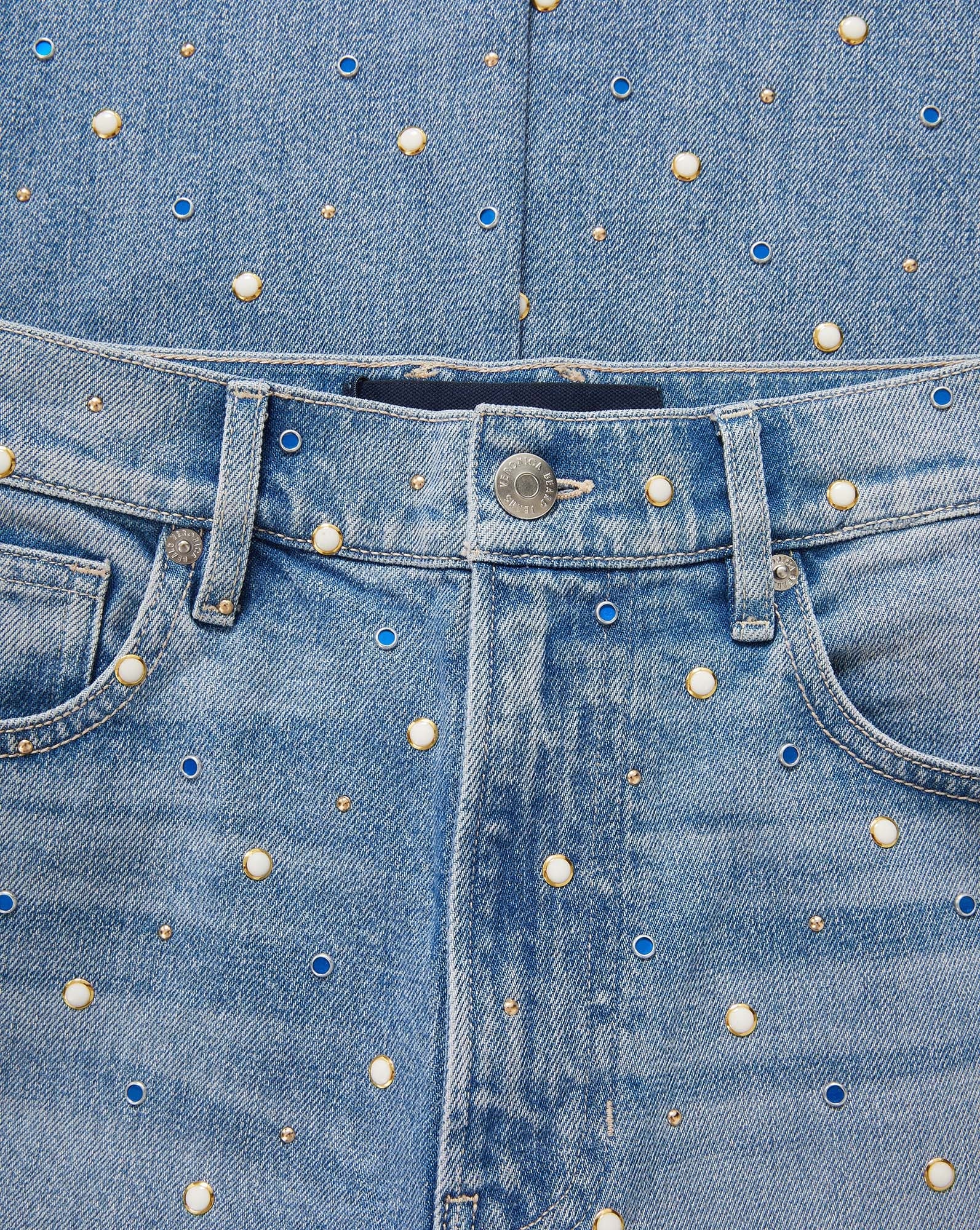 Dylan Embellished Straight-Leg Jean