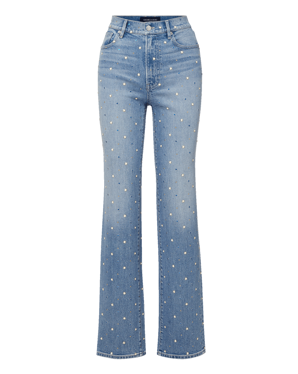Dylan Embellished Straight-Leg Jean