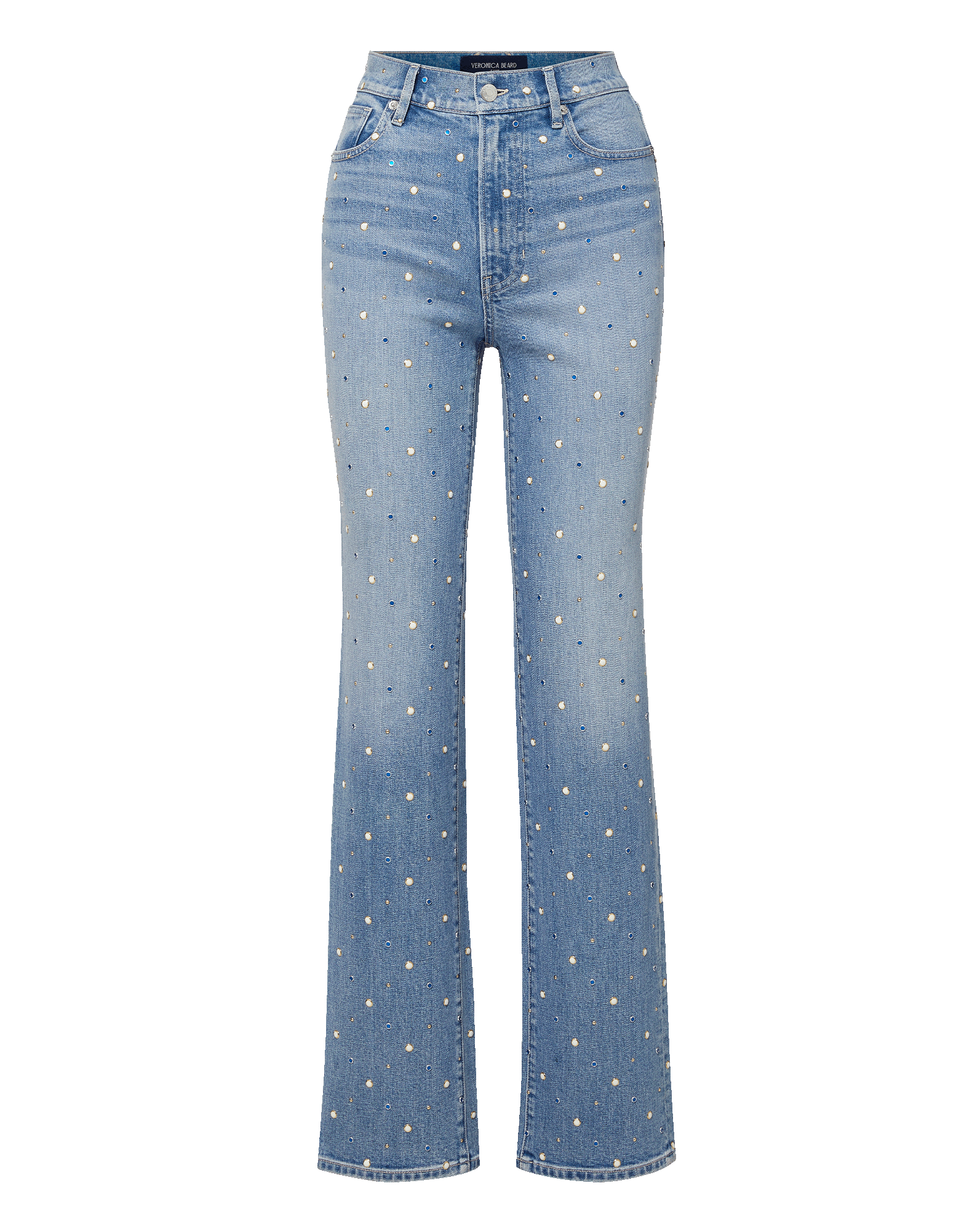Dylan Embellished Straight-Leg Jean