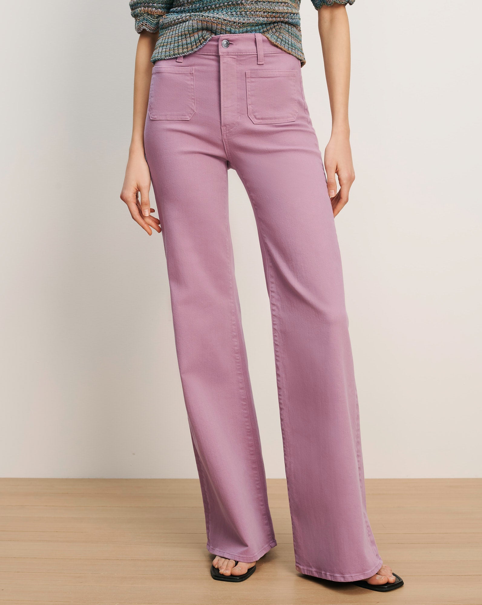 Joplin Patch-Pocket Flare Jean