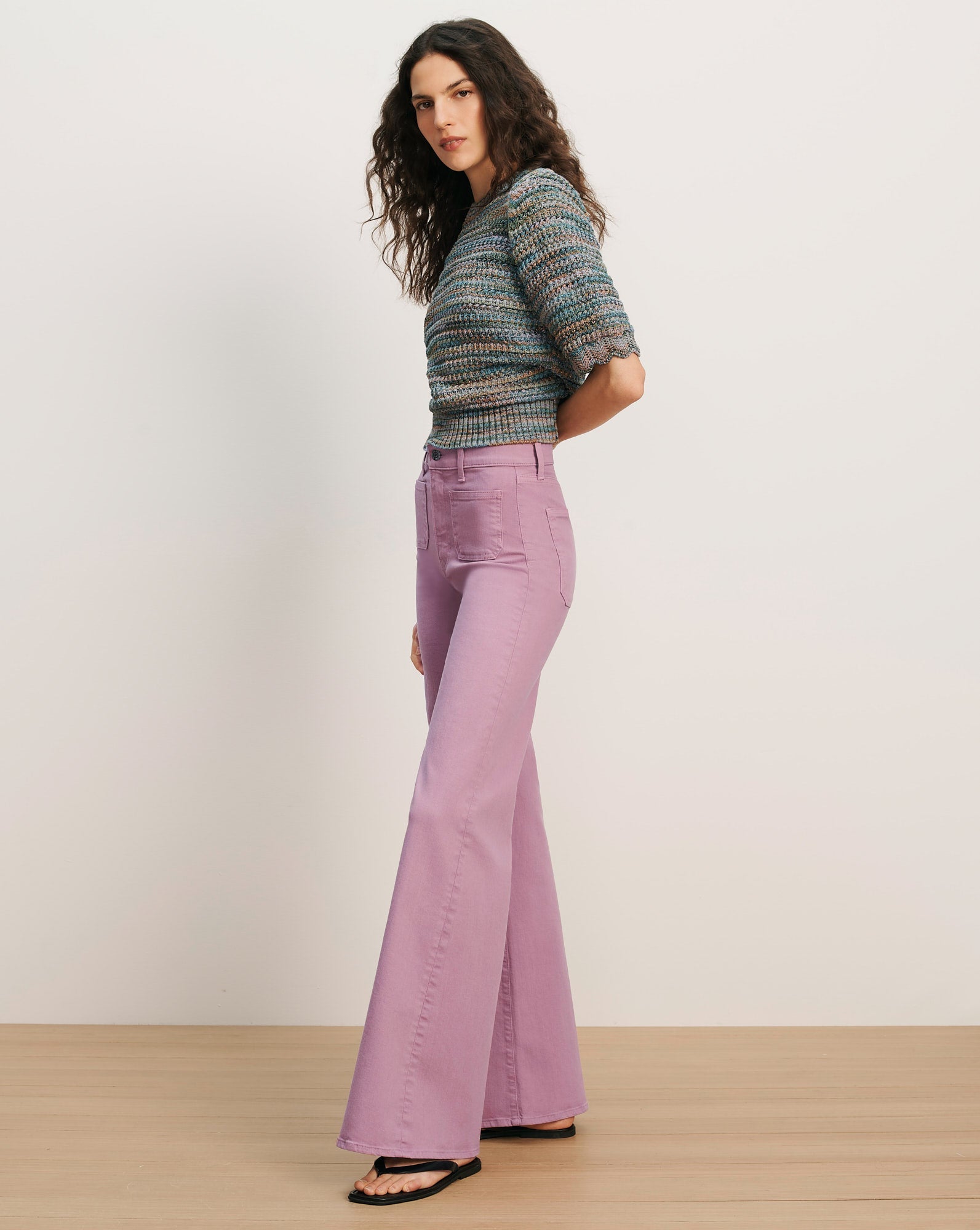Joplin Patch-Pocket Flare Jean