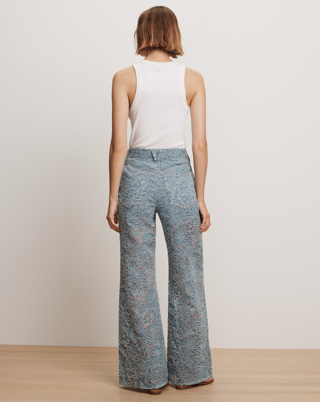 Taylor Burnout Wide-Leg Jean