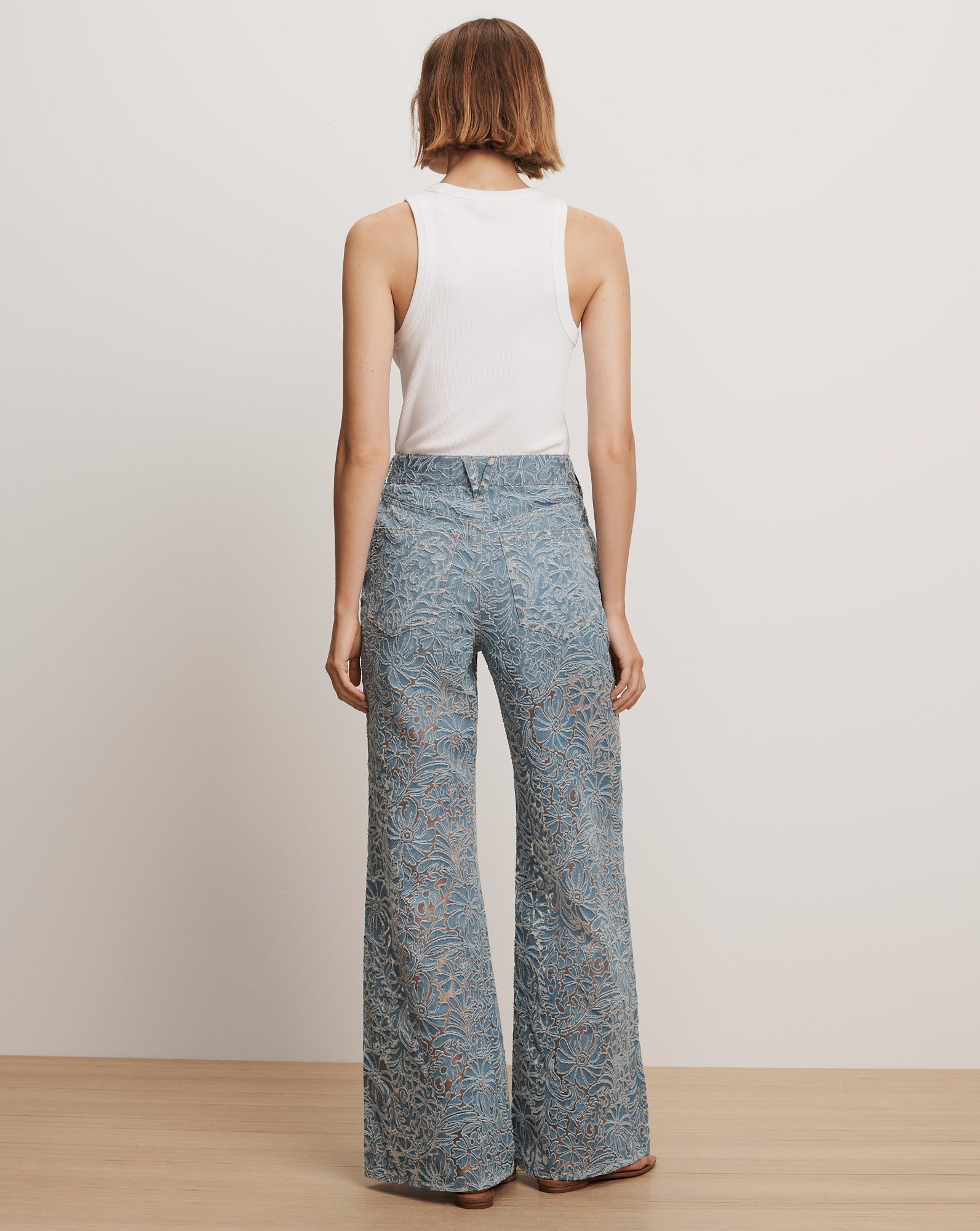 Taylor Burnout Wide-Leg Jean
