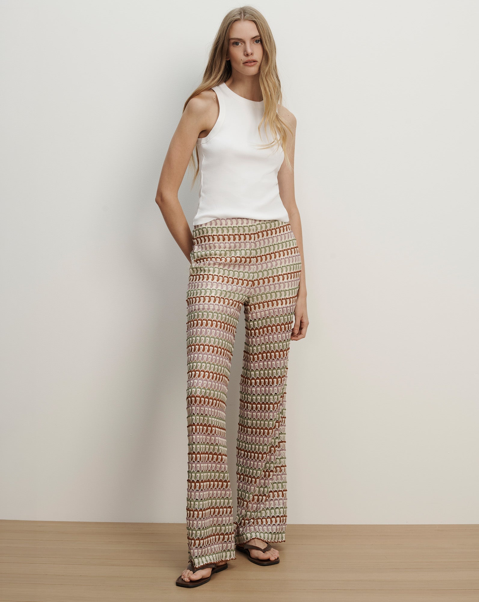 Fatima Crochet Wide-Leg Pant