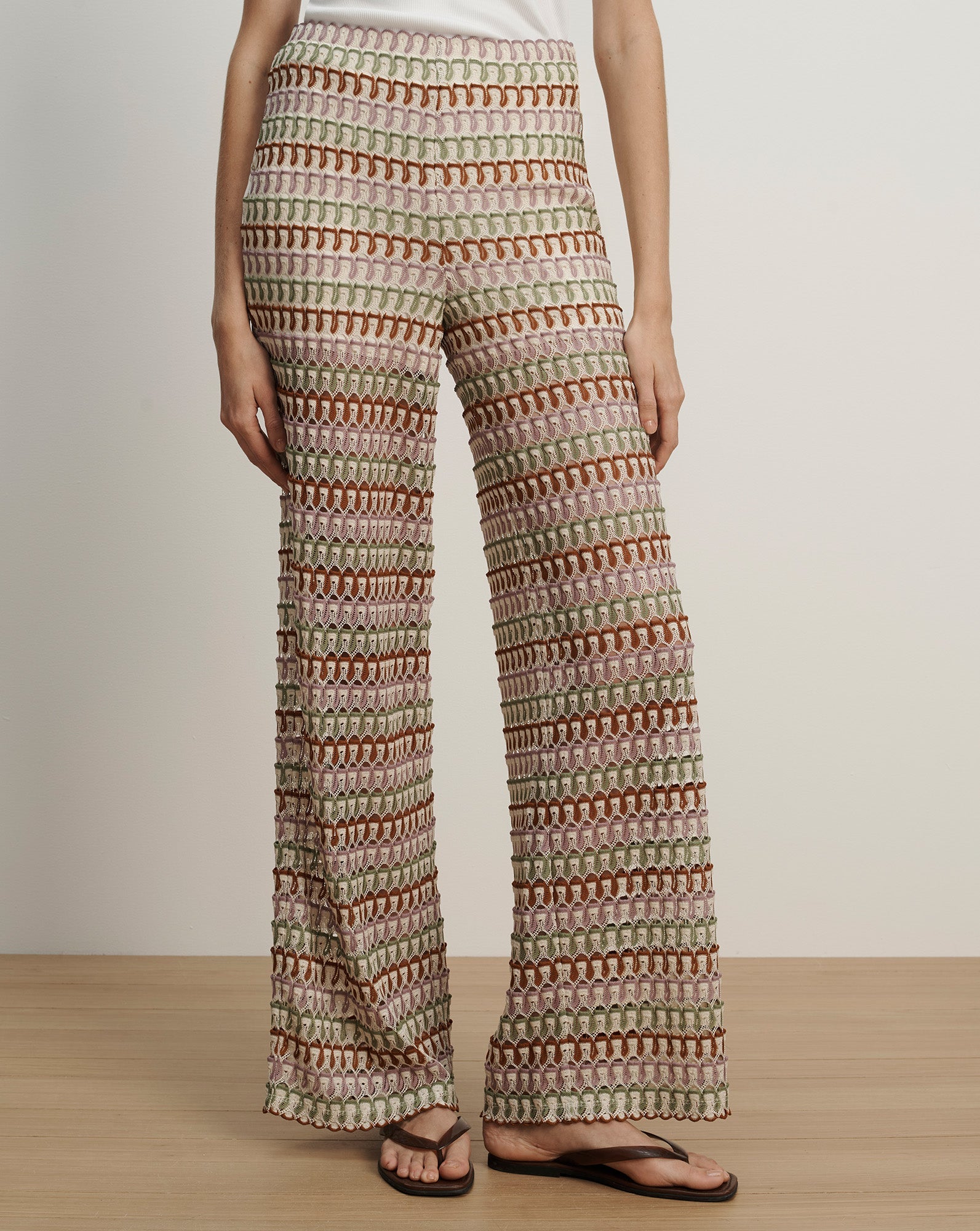 Fatima Crochet Wide-Leg Pant