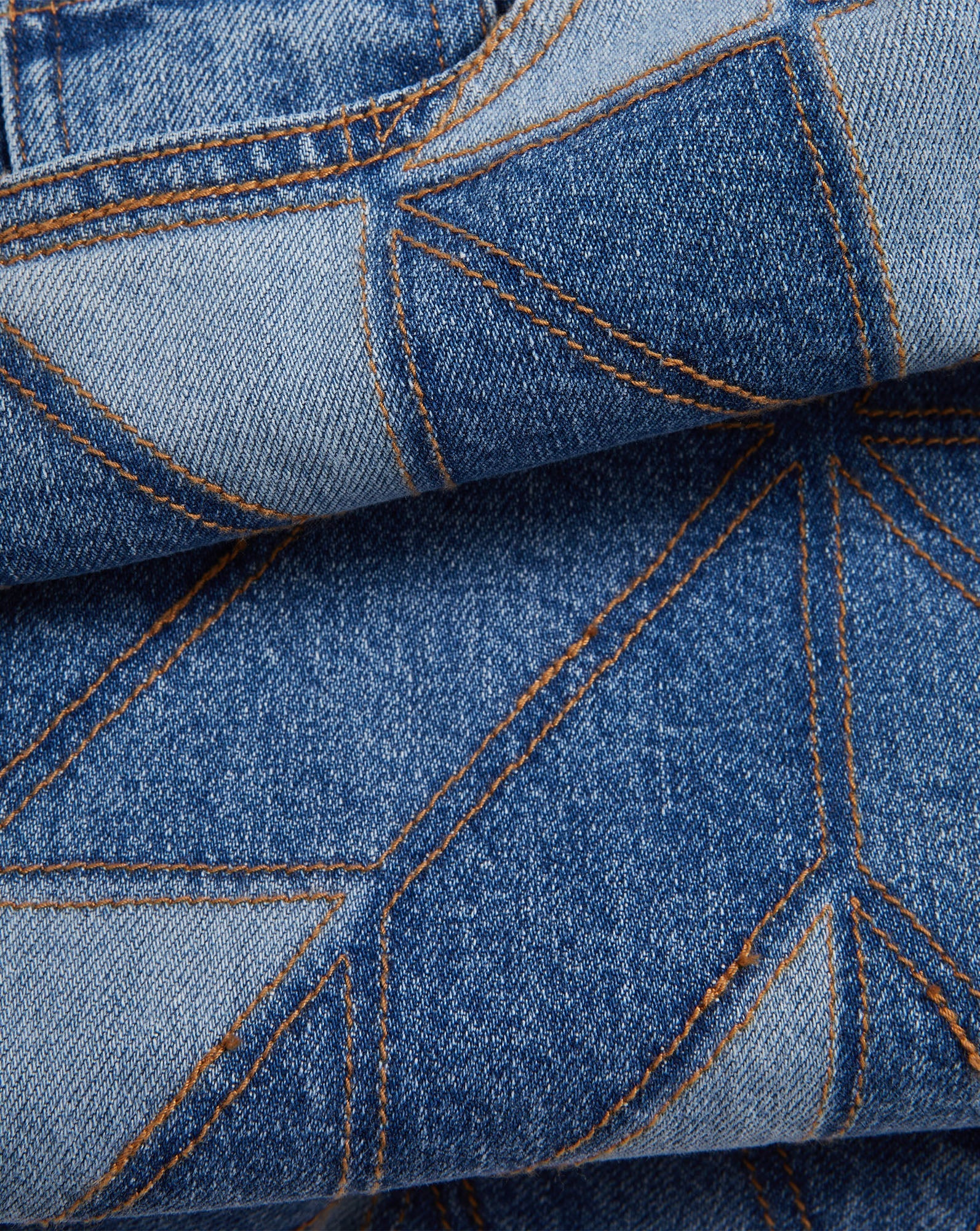 Dylan Quilt-Print Straight-Leg Jean