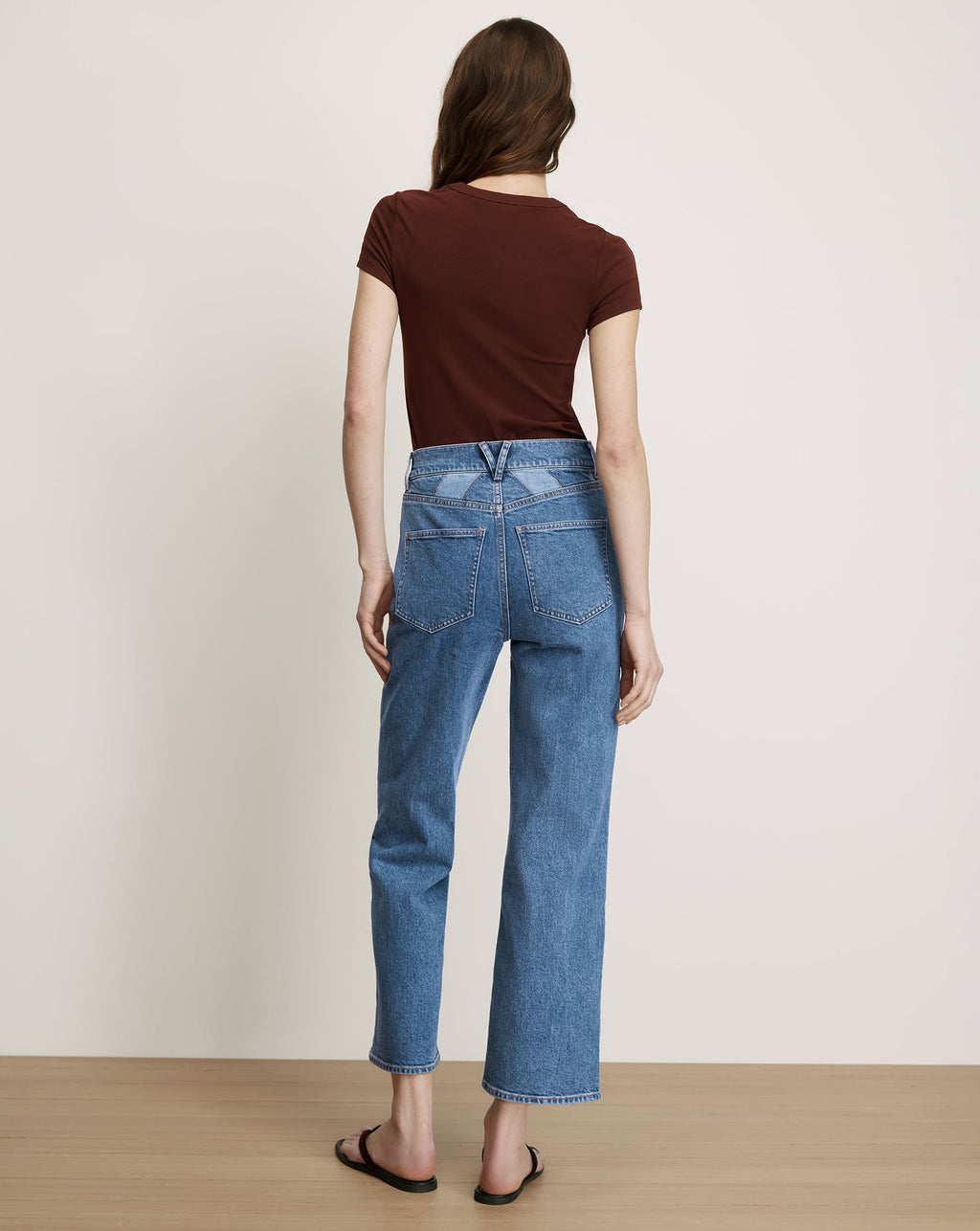Dylan Quilt-Print Straight-Leg Jean