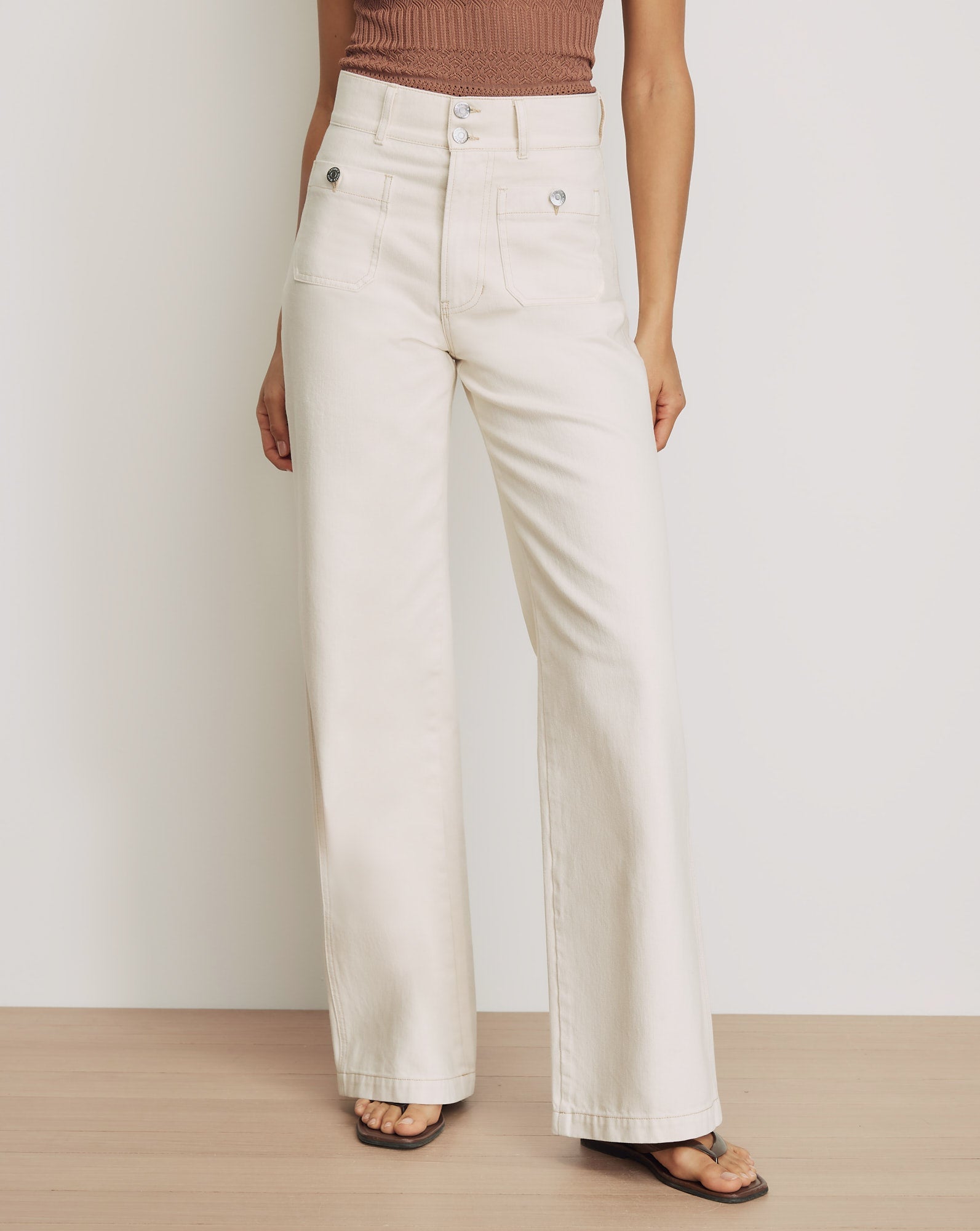 Taylor Patch-Pocket Wide-Leg Jean