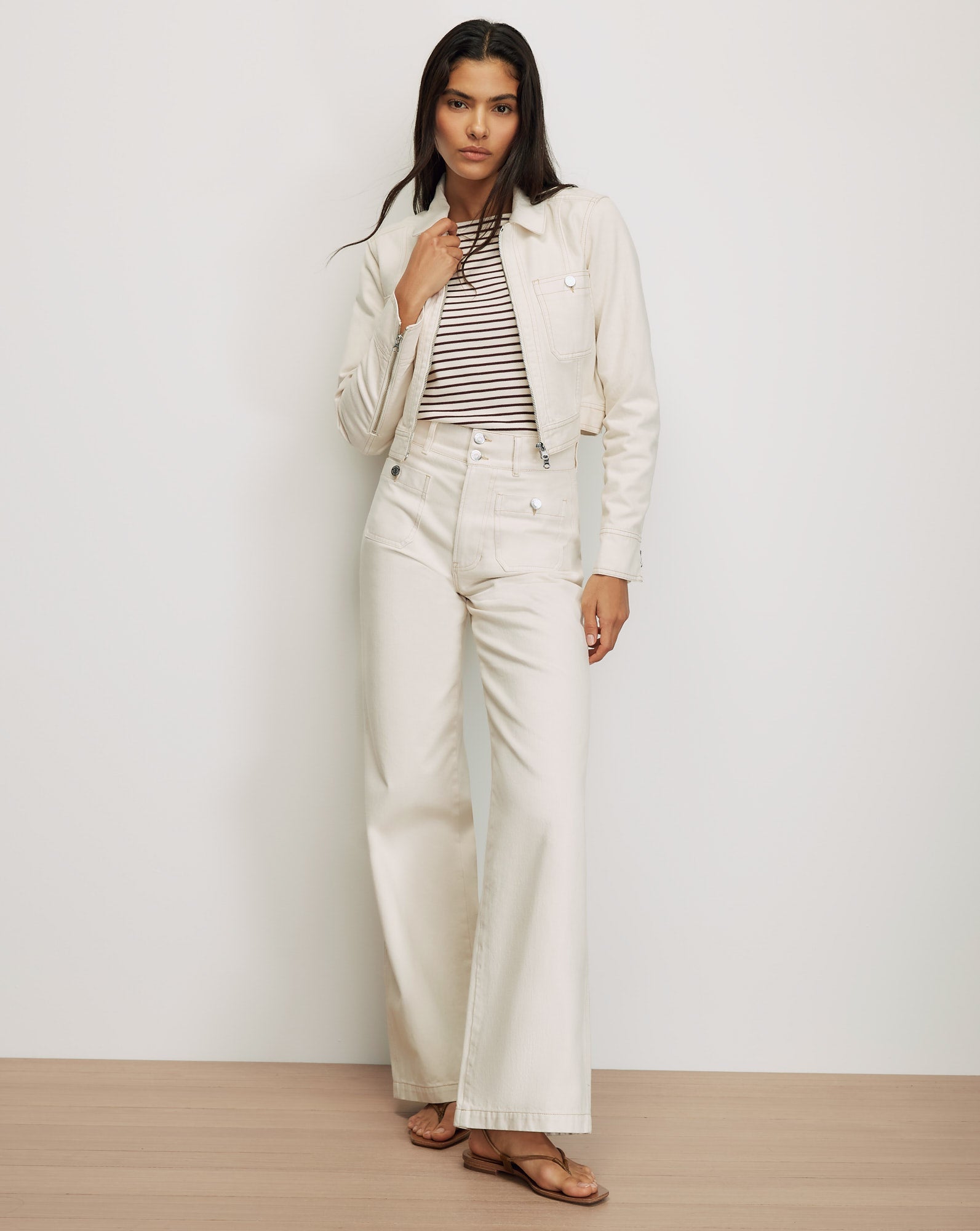 Taylor Patch-Pocket Wide-Leg Jean