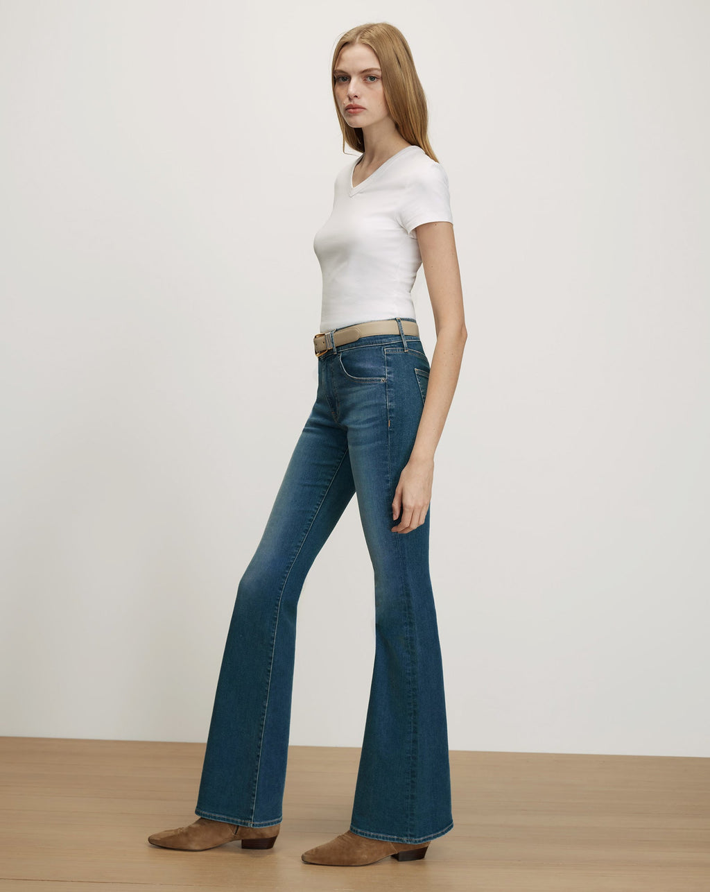 Beverly Mid-Rise Skinny-Flare Jean