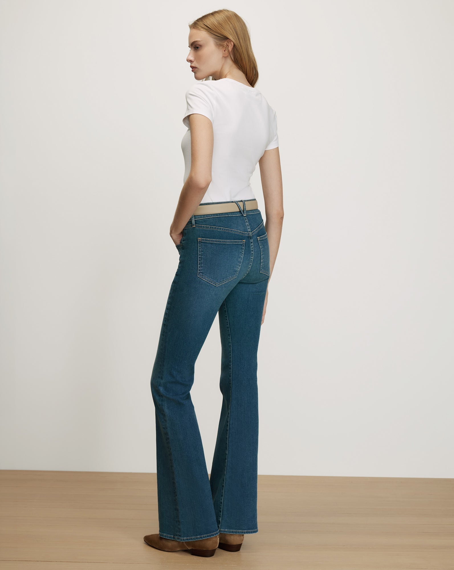 Beverly Mid-Rise Skinny-Flare Jean